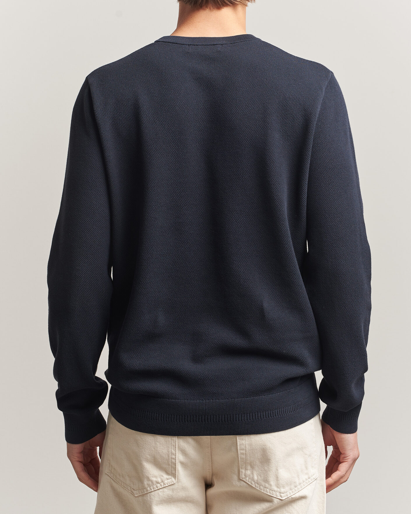 Herr | Tröjor | Fred Perry | Piqué Stitched Sweater Navy