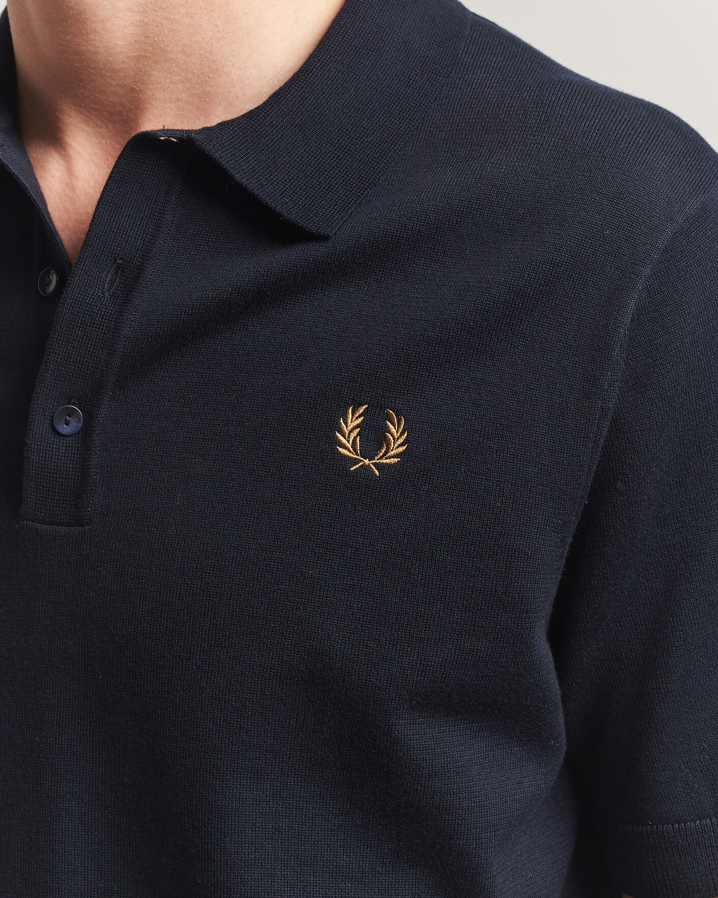 Herr | Pikéer | Fred Perry | Cotton Knitted Polo Navy