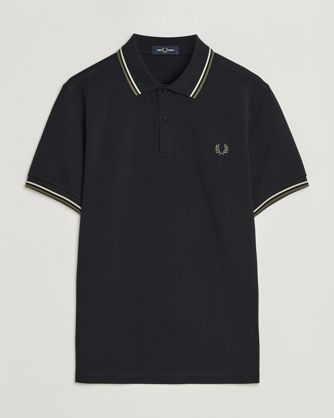 Herr | Pikéer | Fred Perry | Twin Tipped Polo Shirt Black