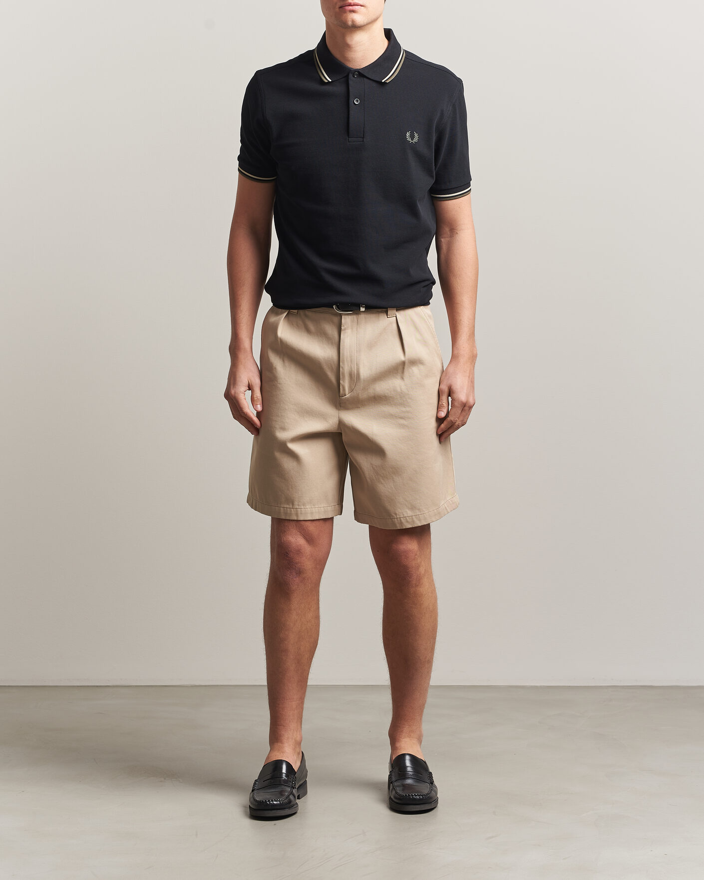 Herr | Pikéer | Fred Perry | Twin Tipped Polo Shirt Black