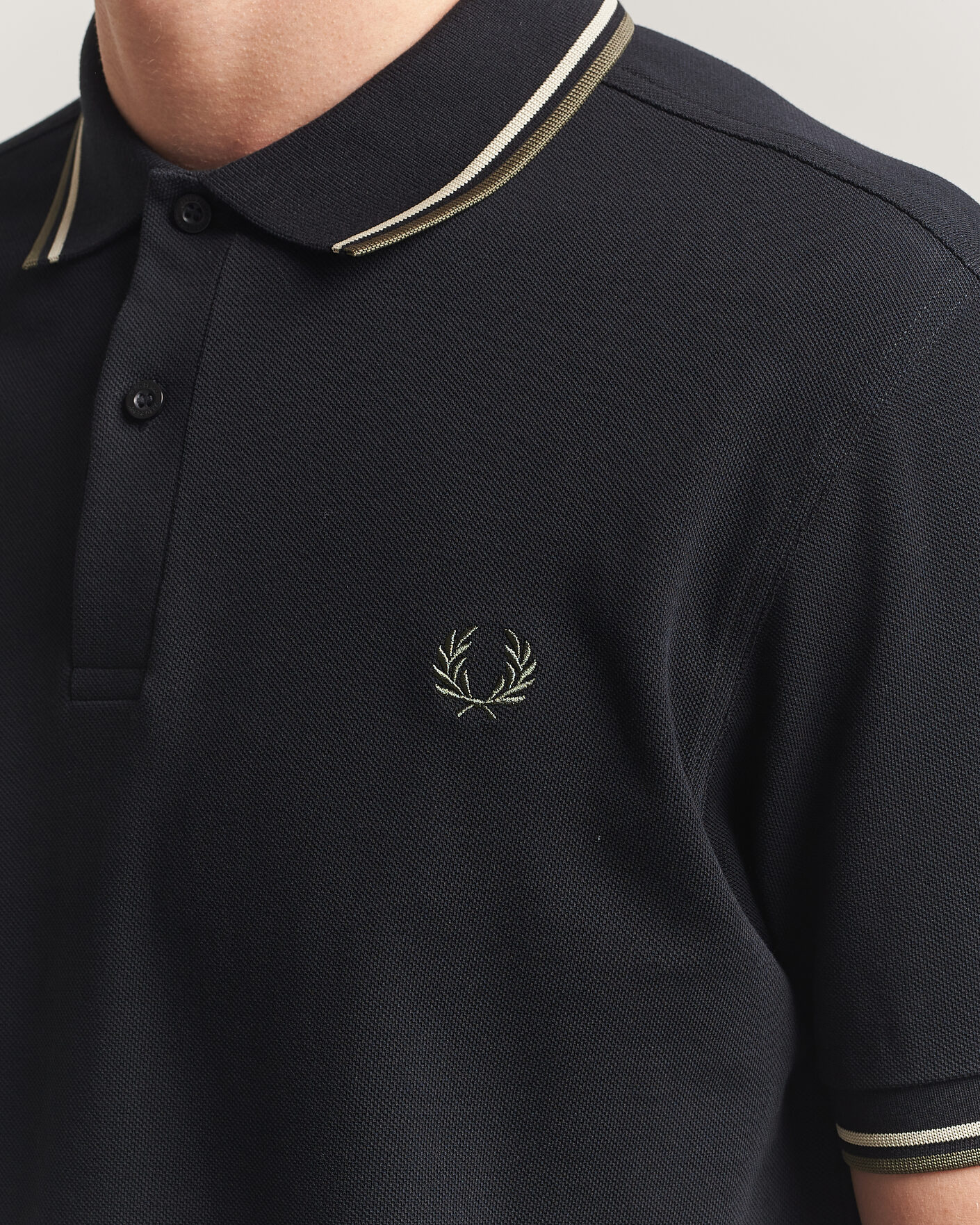 Herr | Pikéer | Fred Perry | Twin Tipped Polo Shirt Black