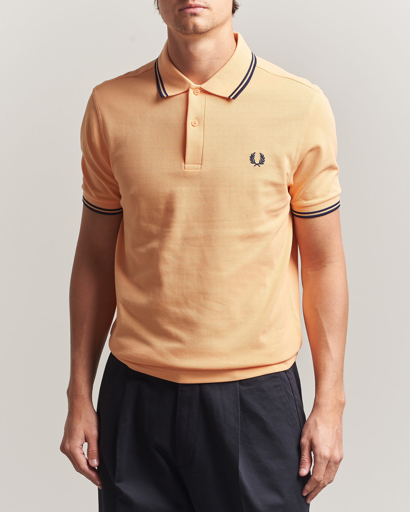 Herr | Pikéer | Fred Perry | Twin Tipped Polo Shirt Peach