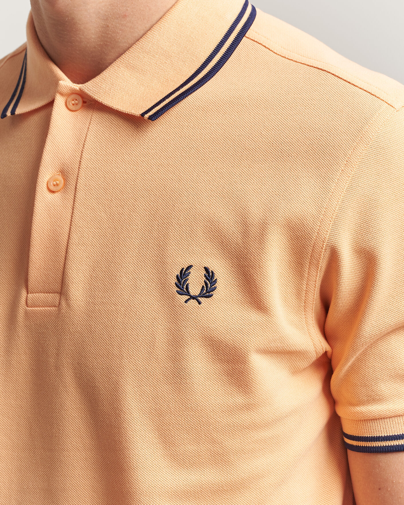 Herr | Pikéer | Fred Perry | Twin Tipped Polo Shirt Peach