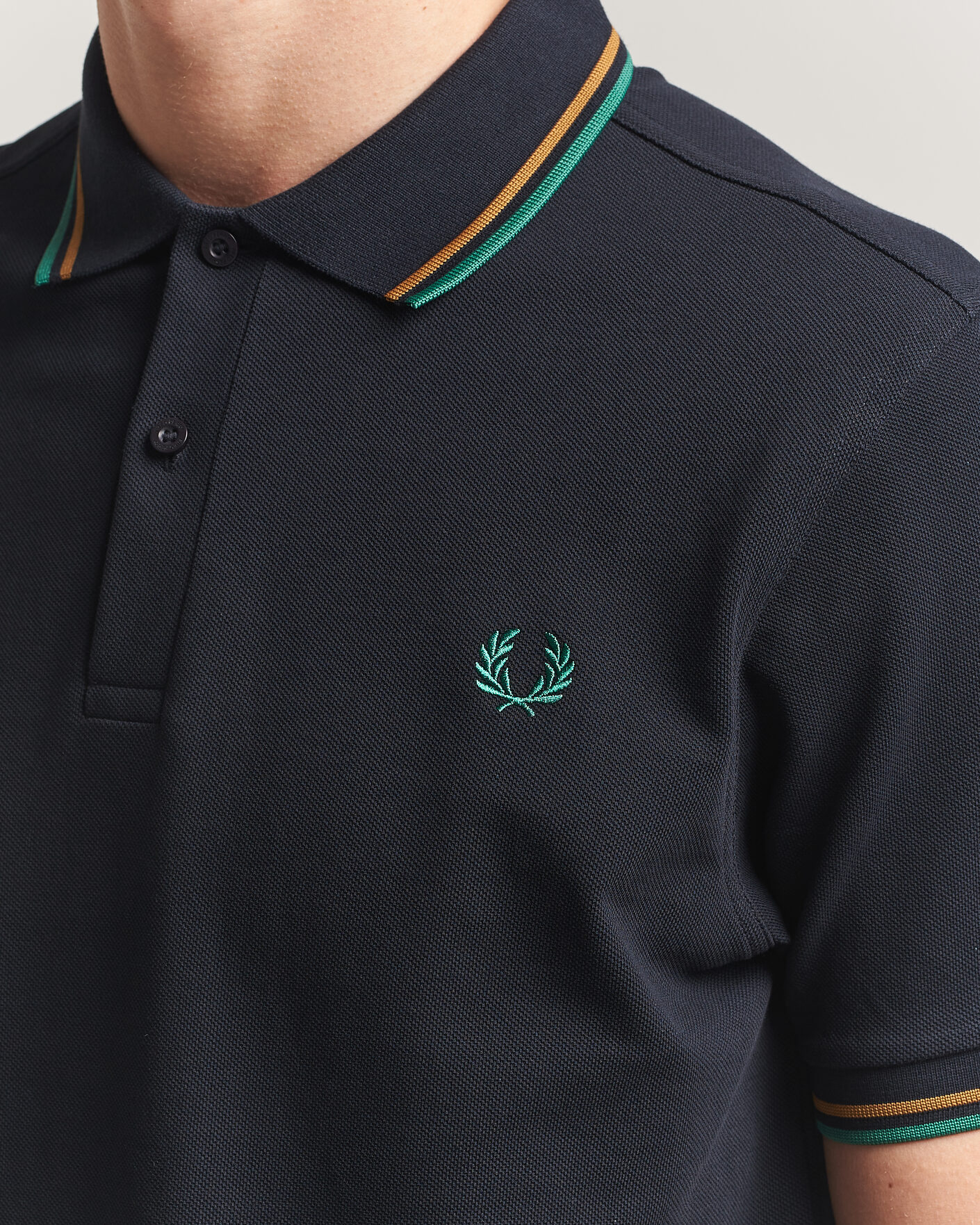 Herr | Pikéer | Fred Perry | Twin Tipped Polo Shirt Navy