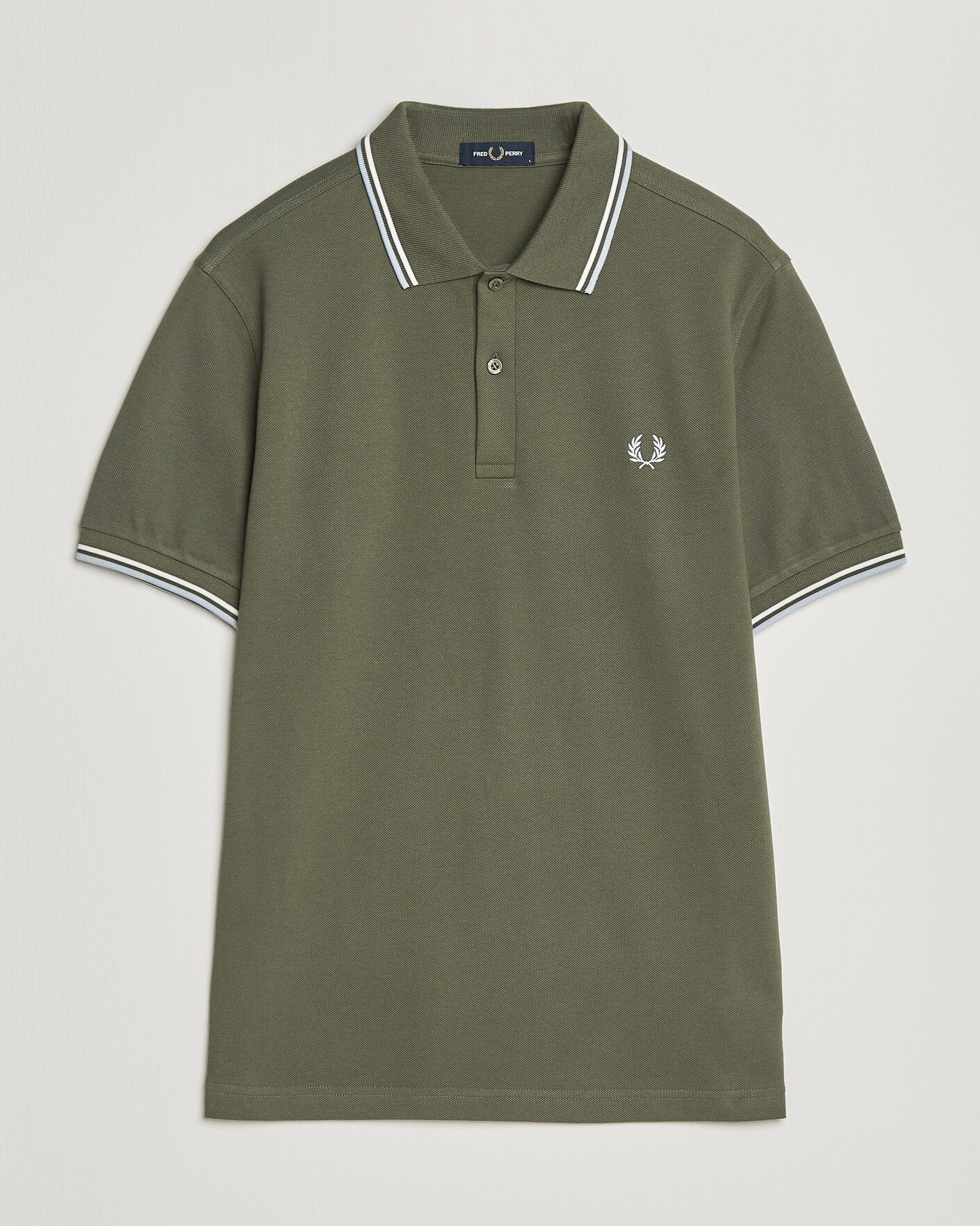 Herr | Pikéer | Fred Perry | Twin Tipped Polo Shirt Laurel Wreath Green