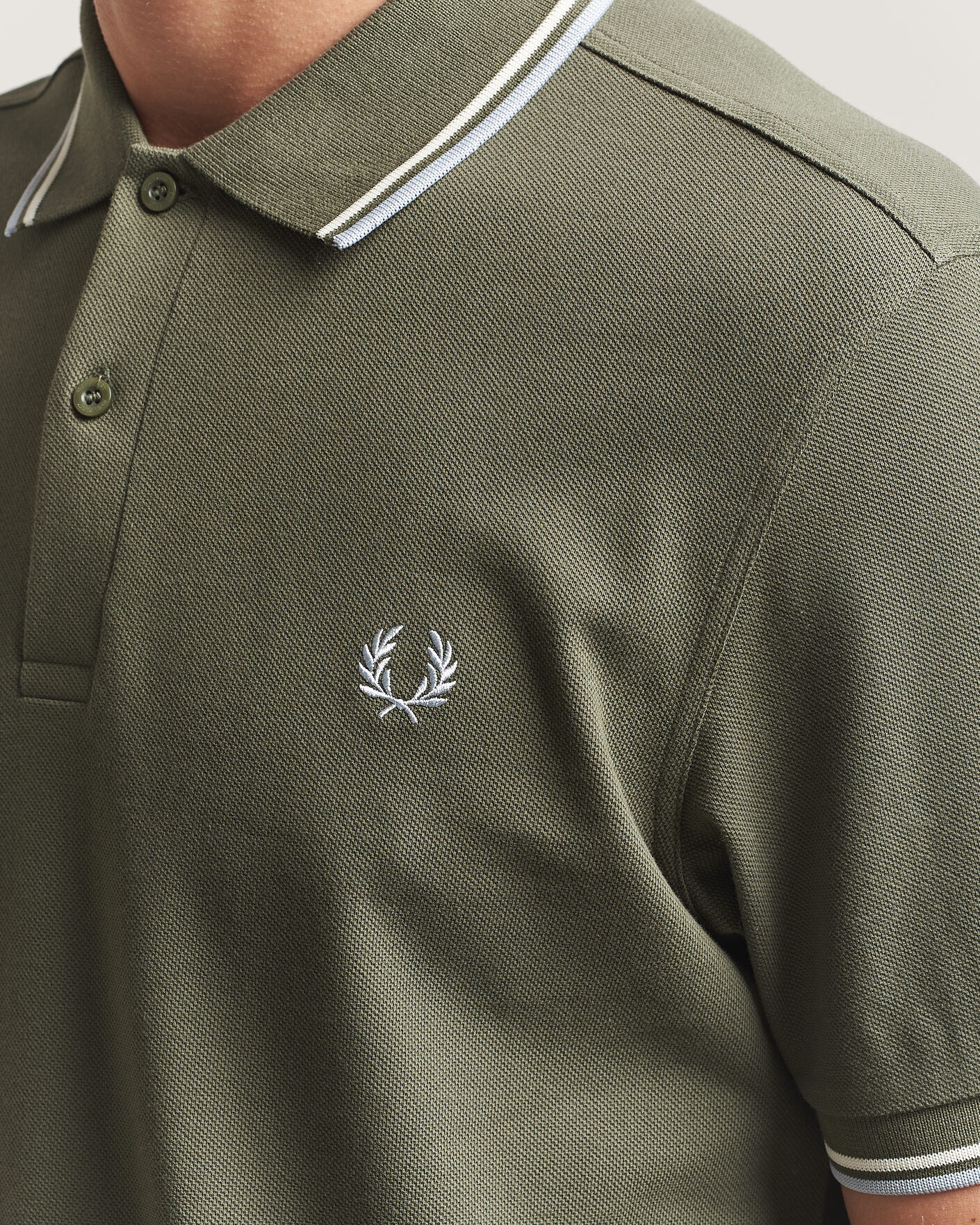 Herr | Pikéer | Fred Perry | Twin Tipped Polo Shirt Laurel Wreath Green