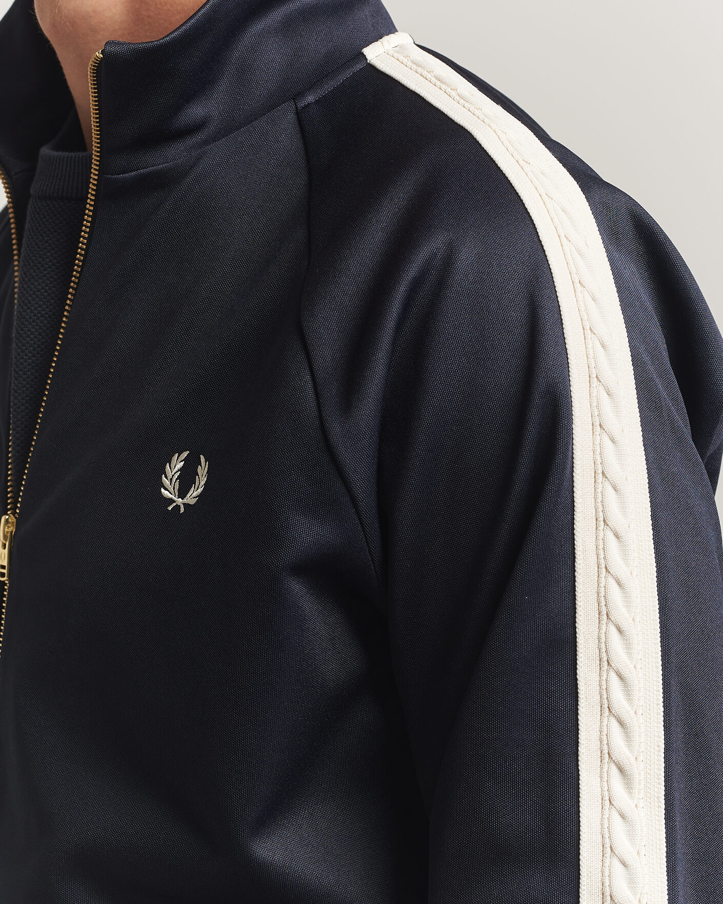Herr | Tröjor | Fred Perry | Cable Taped Track Jacket Navy