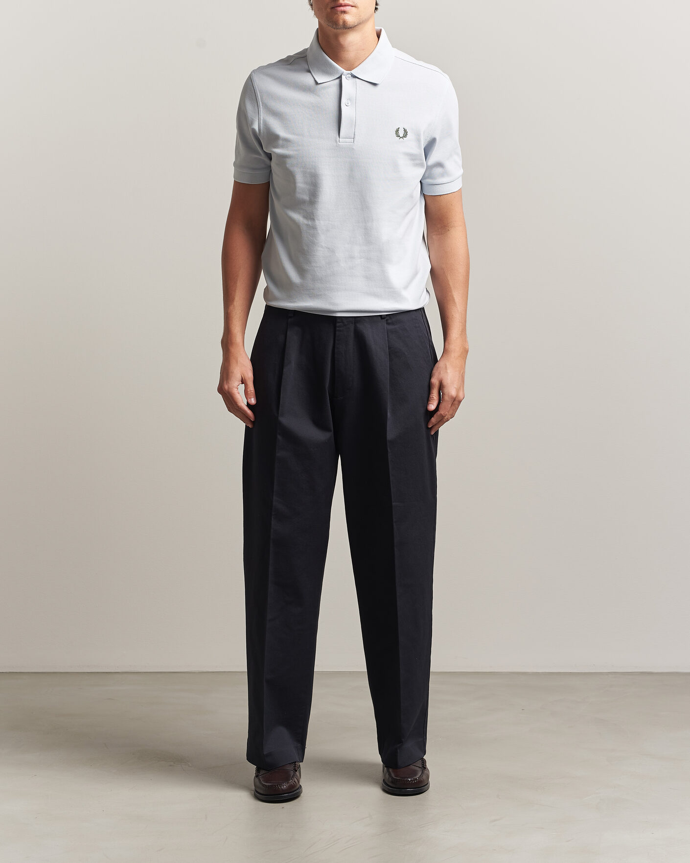 Herr | Pikéer | Fred Perry | Plain Polo Shirt Dusty Blue