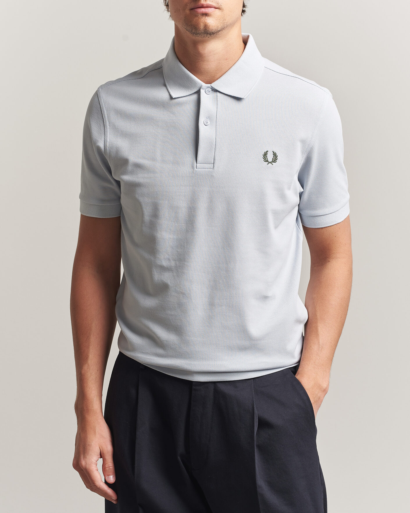 Herr | Pikéer | Fred Perry | Plain Polo Shirt Dusty Blue
