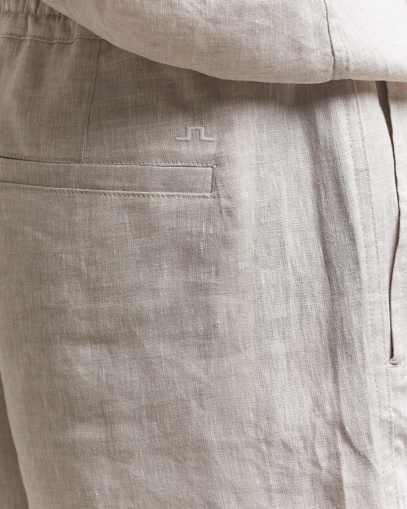 Herr | Shorts | J.Lindeberg | Joff Linen Drawstring Shorts Moonbeam