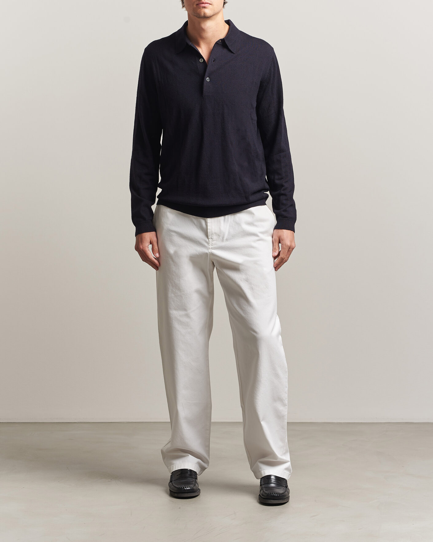 Herr | Byxor | J.Lindeberg | Devyn Cotton Twill Pants White
