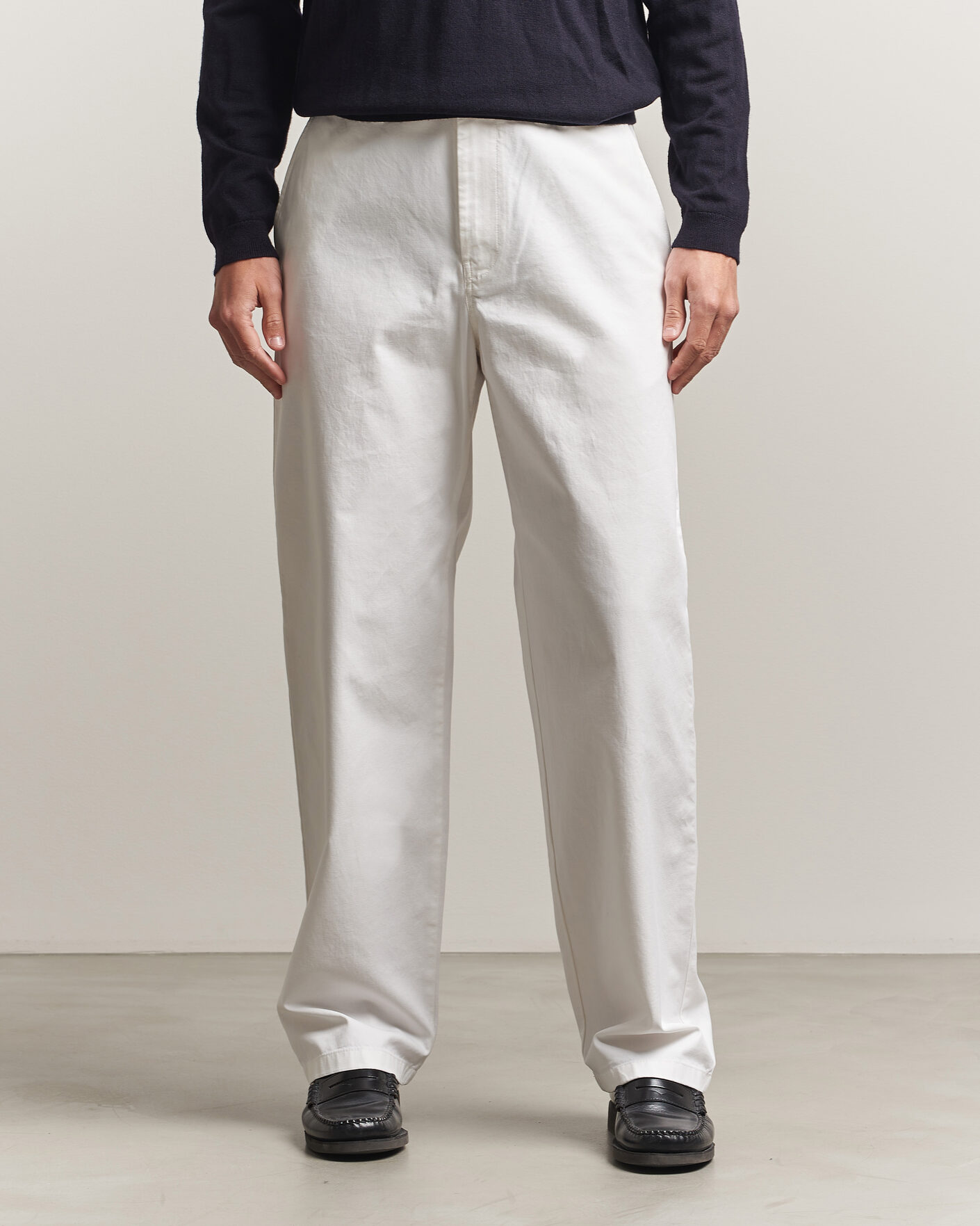 Herr | Byxor | J.Lindeberg | Devyn Cotton Twill Pants White