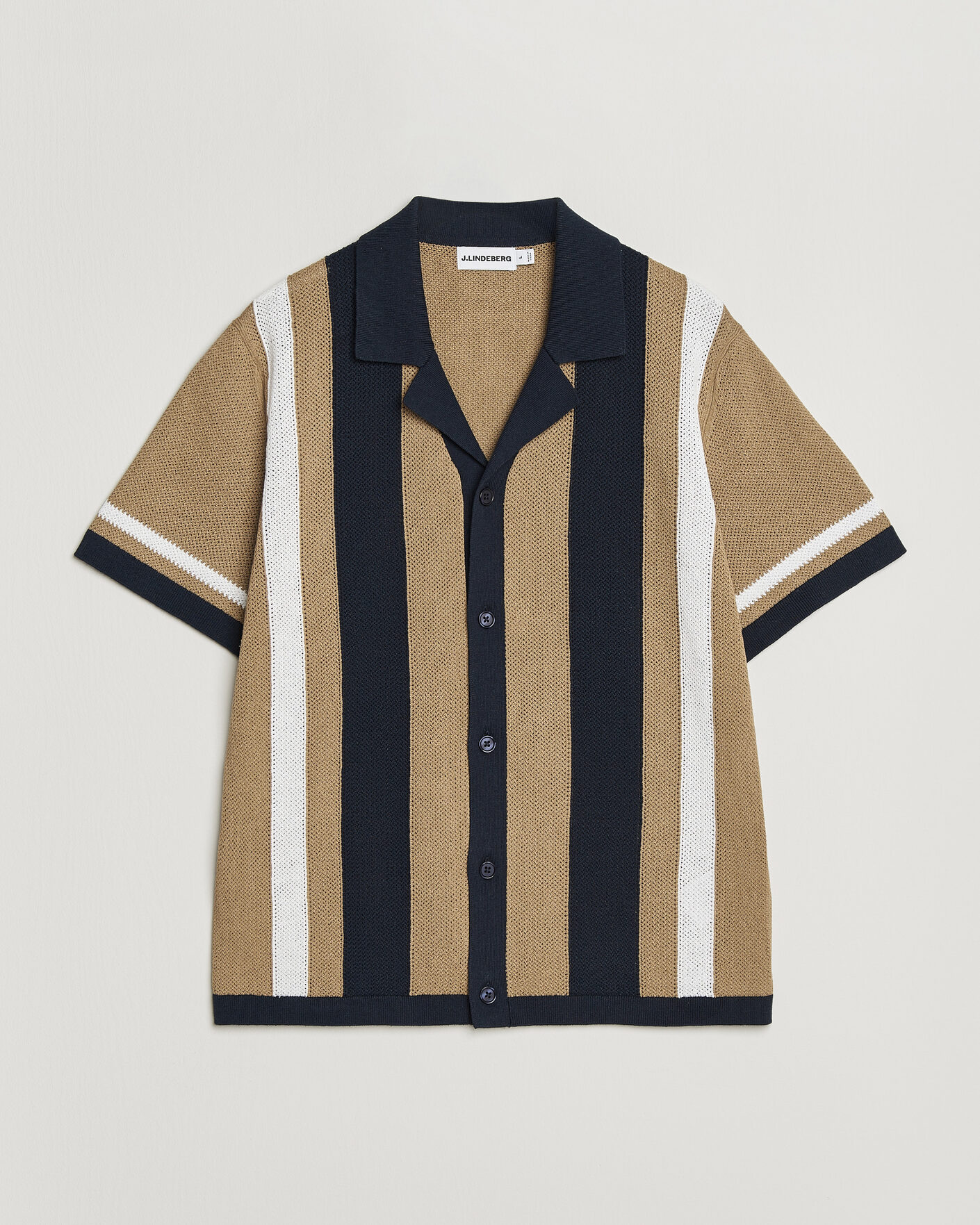 Herr | Skjortor | J.Lindeberg | Remus Knitted Resort Shirt Kelp