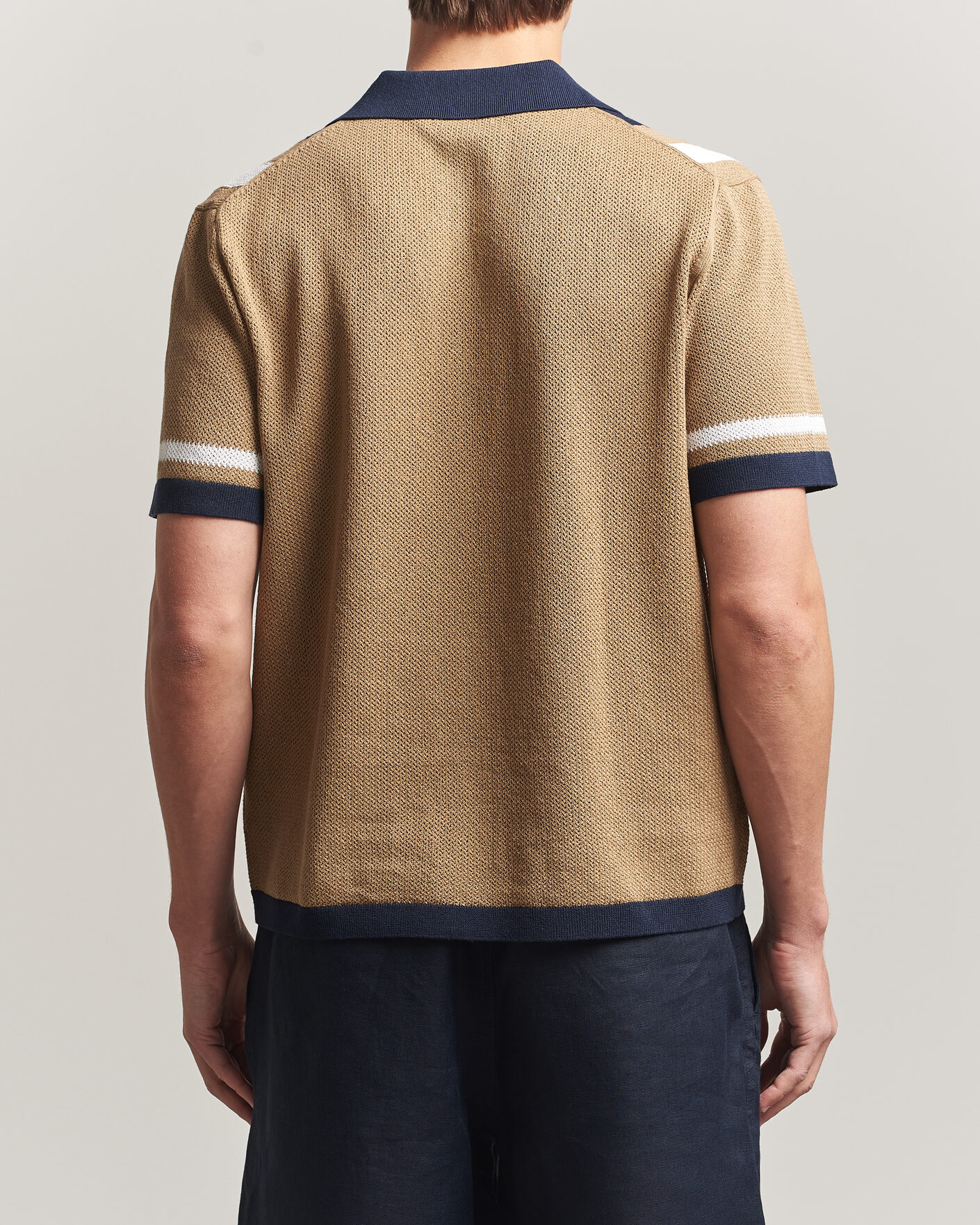 Herr | Skjortor | J.Lindeberg | Remus Knitted Resort Shirt Kelp