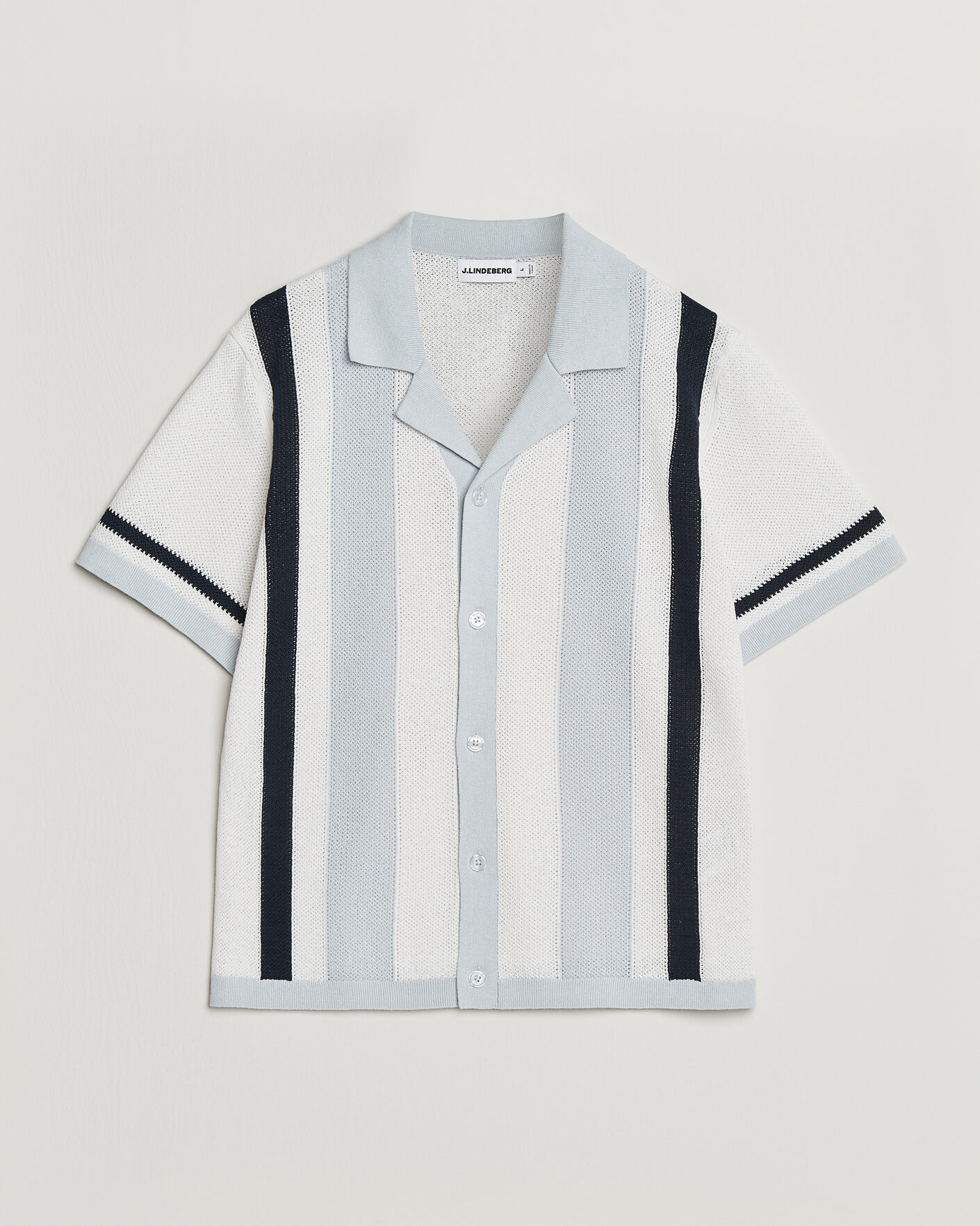Herr | Skjortor | J.Lindeberg | Remus Knitted Resort Shirt Skywriting