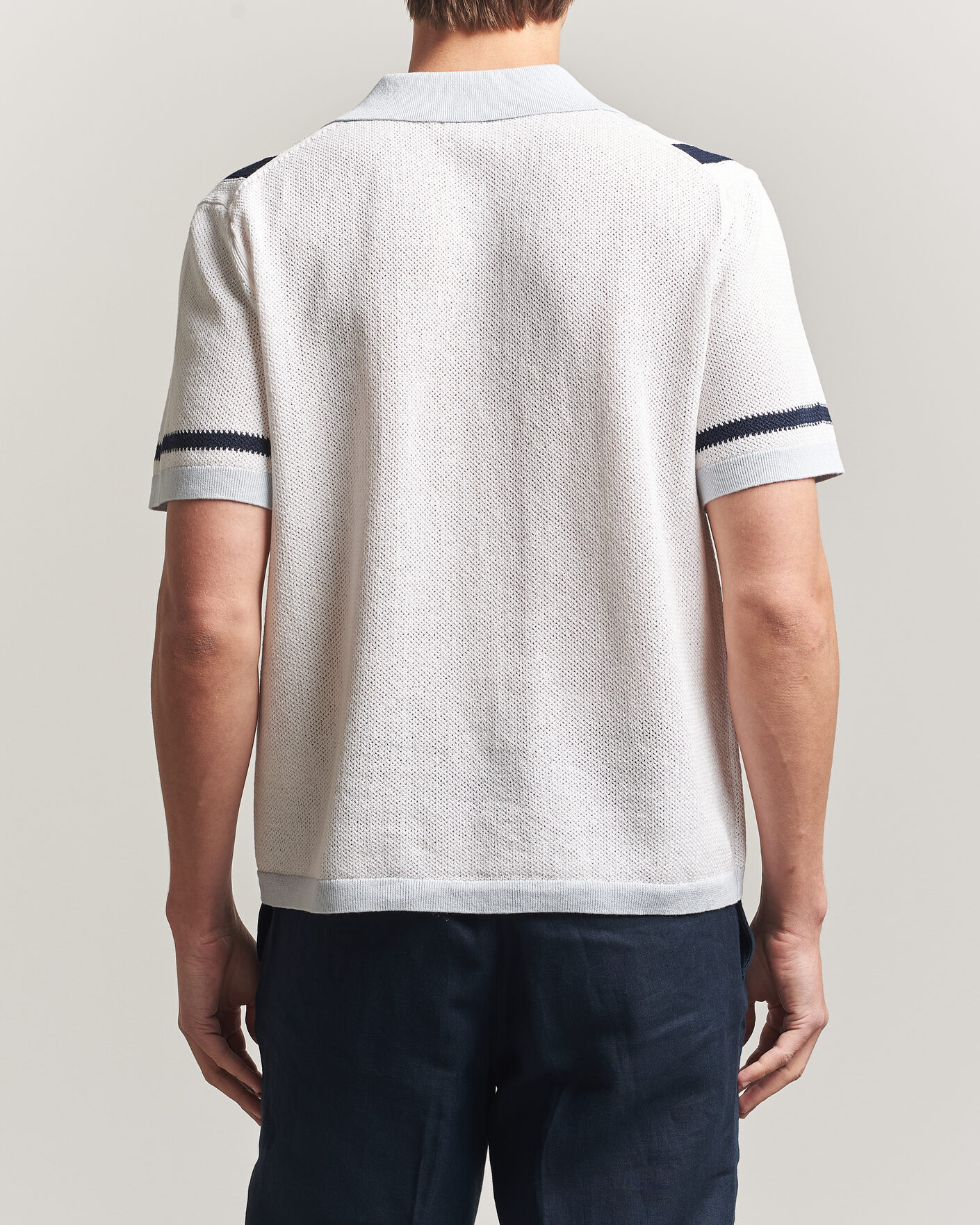 Herr | Skjortor | J.Lindeberg | Remus Knitted Resort Shirt Skywriting