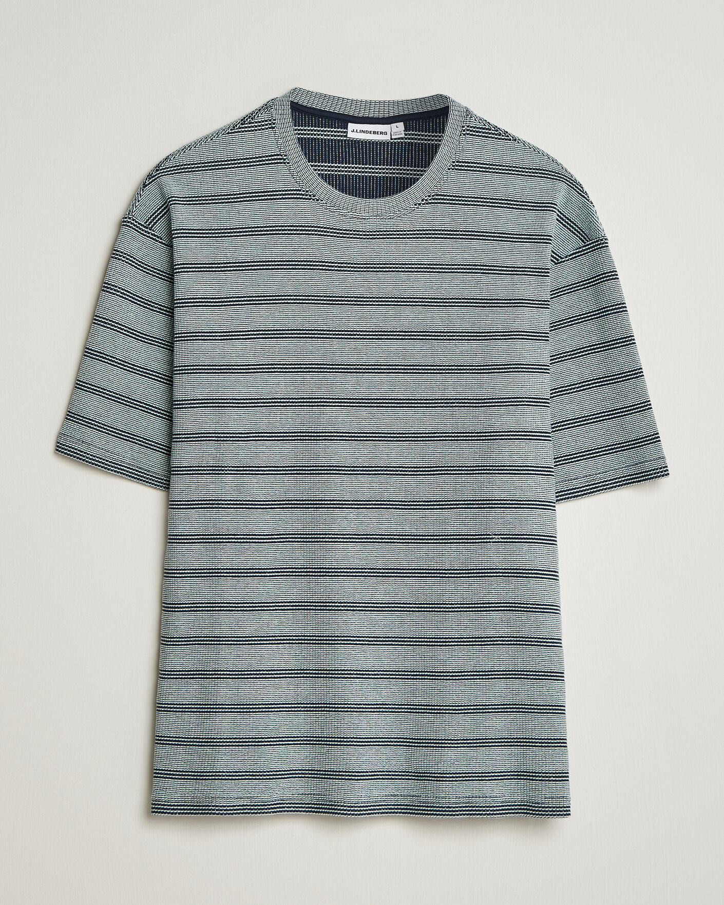 Herr | T-Shirts | J.Lindeberg | Jose Jacquard T-Shirt Estate Blue
