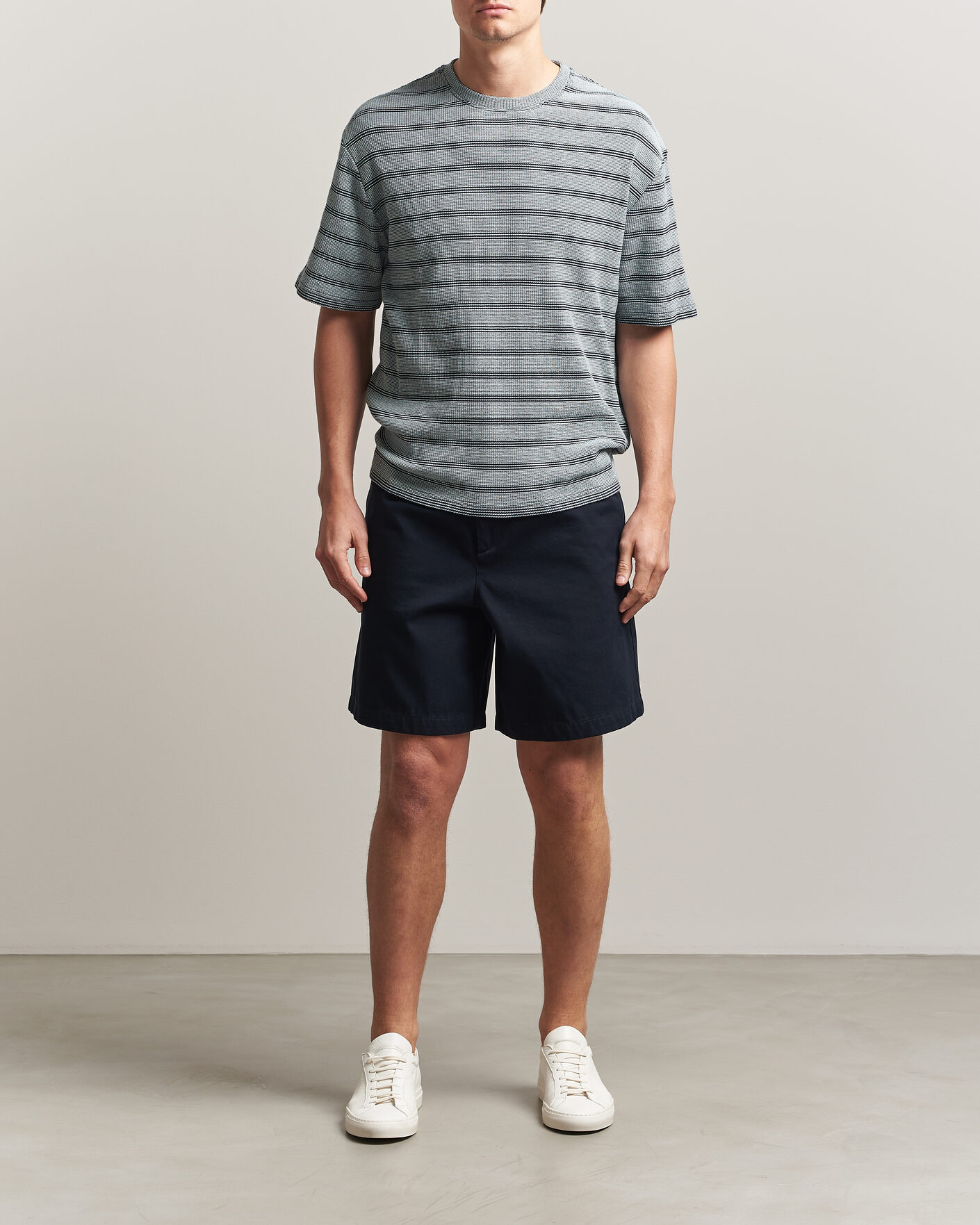 Herr | T-Shirts | J.Lindeberg | Jose Jacquard T-Shirt Estate Blue