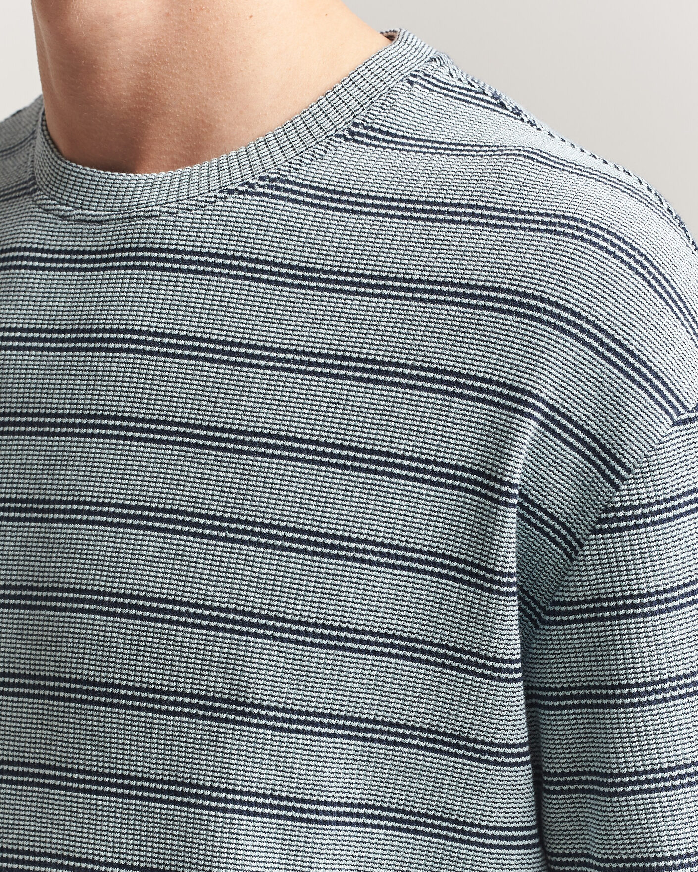 Herr | T-Shirts | J.Lindeberg | Jose Jacquard T-Shirt Estate Blue