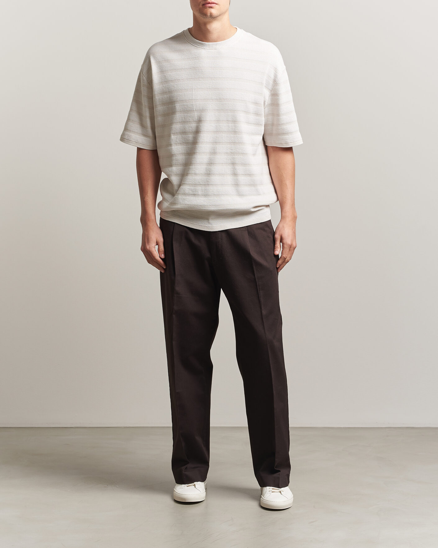 Herr | T-Shirts | J.Lindeberg | Jose Jacquard T-Shirt Moonbeam