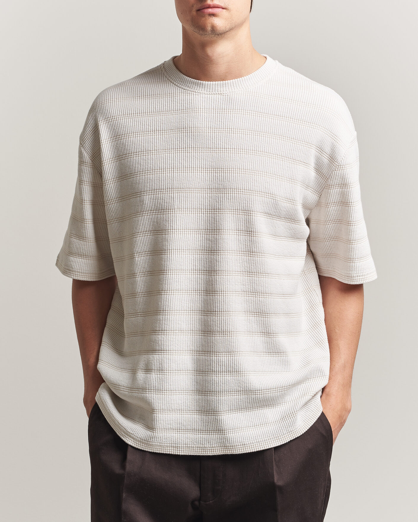 Herr | T-Shirts | J.Lindeberg | Jose Jacquard T-Shirt Moonbeam