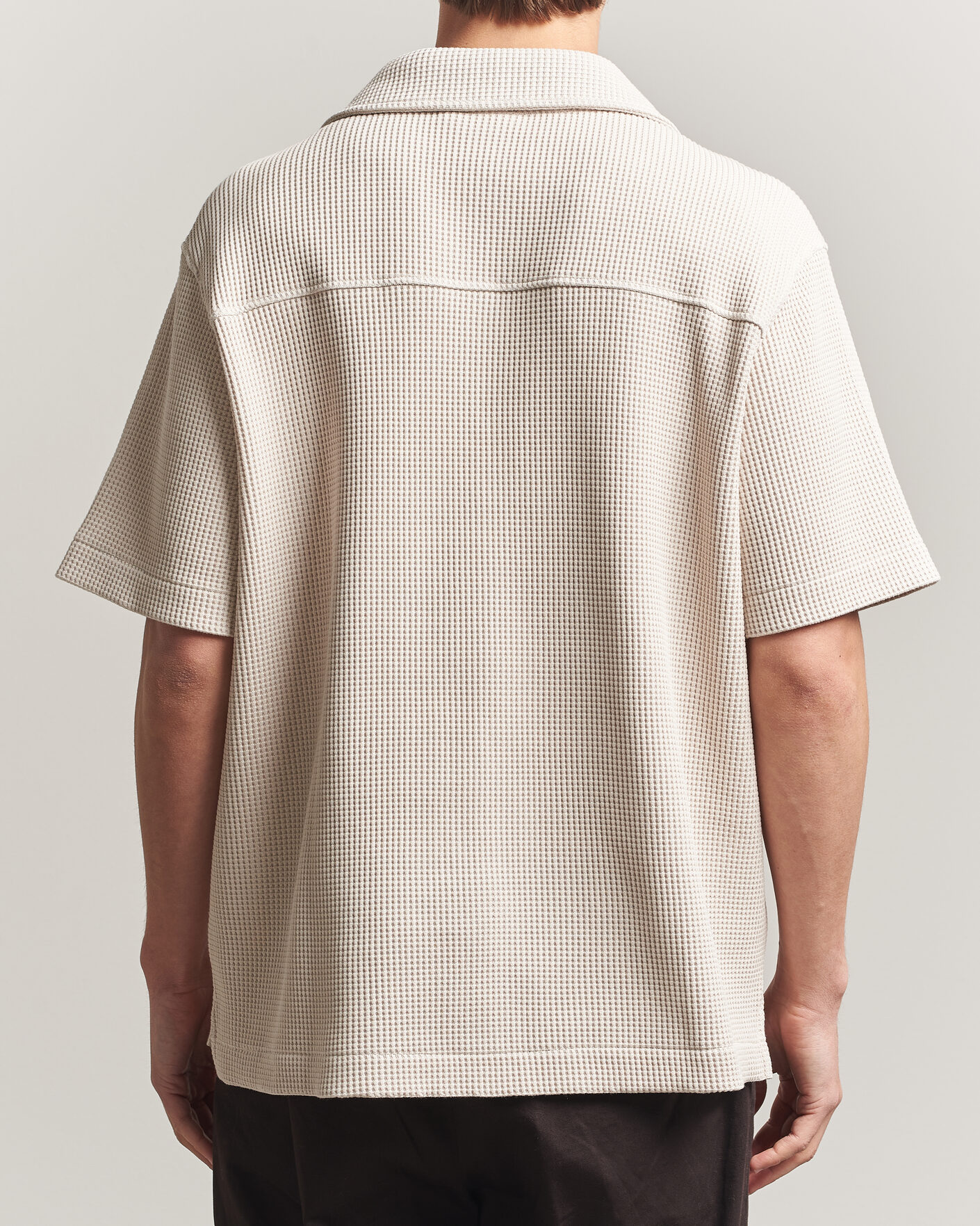 Herr | Skjortor | J.Lindeberg | Theron Waffle Resort Shirt Moonbeam
