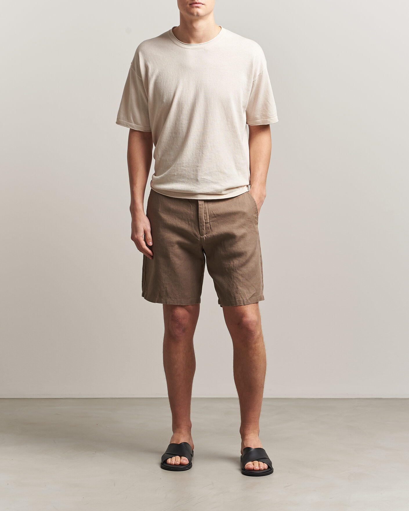 Herr | Shorts | NN07 | Aden Linen Shorts Clay Mirage