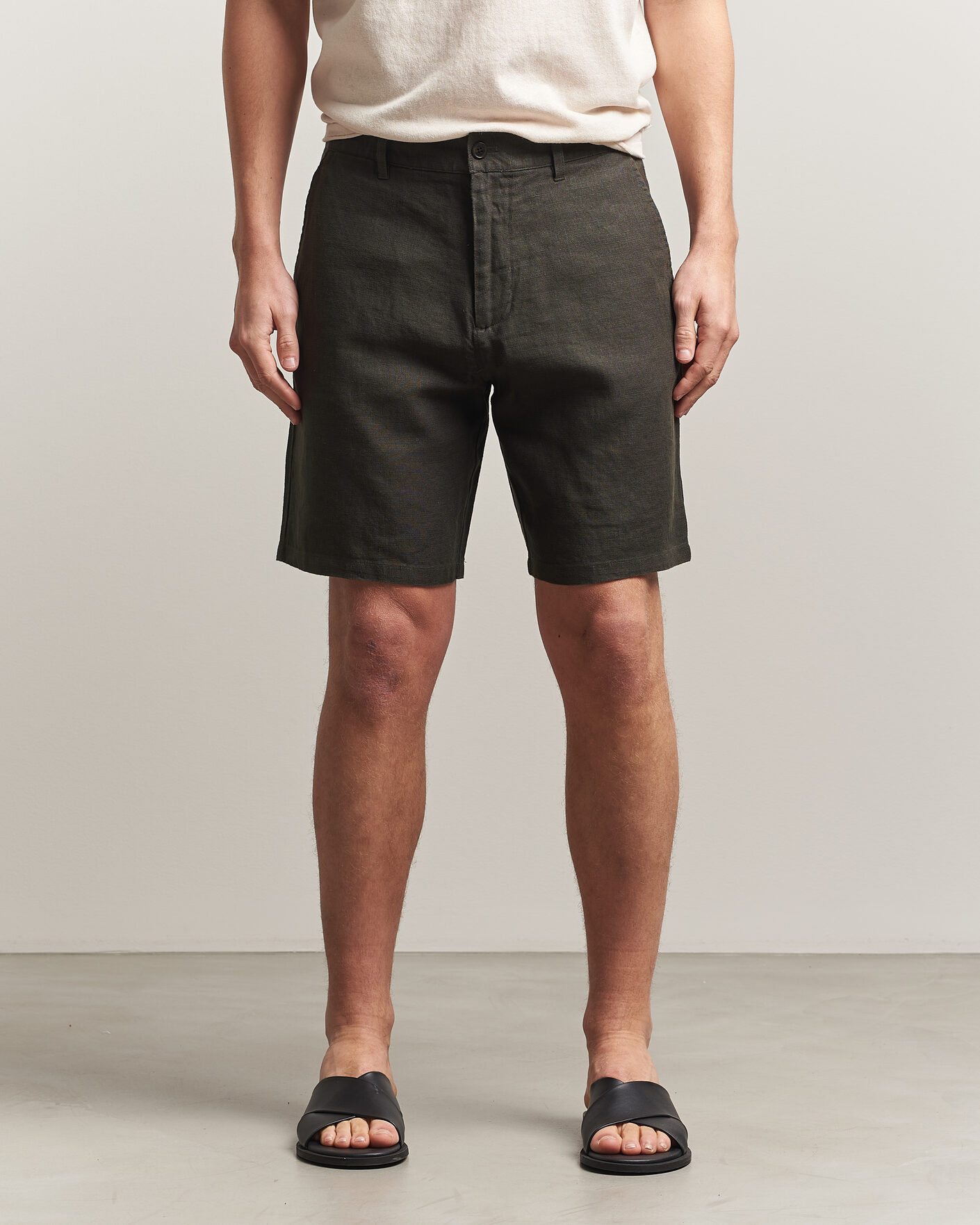 Herr | Shorts | NN07 | Aden Linen Shorts Dark Army