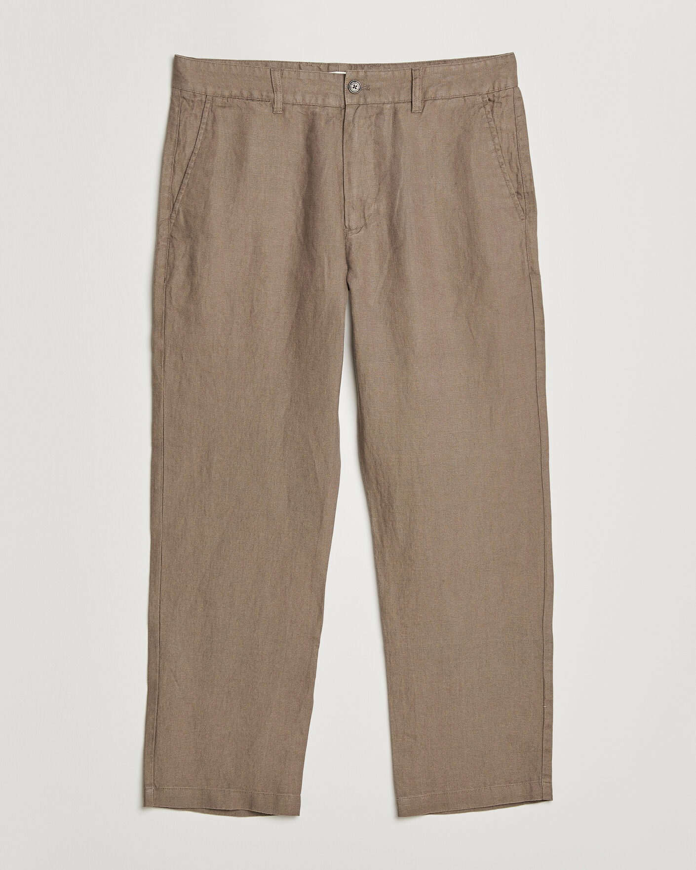 Herr | Byxor | NN07 | Aden Regular Fit Linen Trousers Clay Mirage
