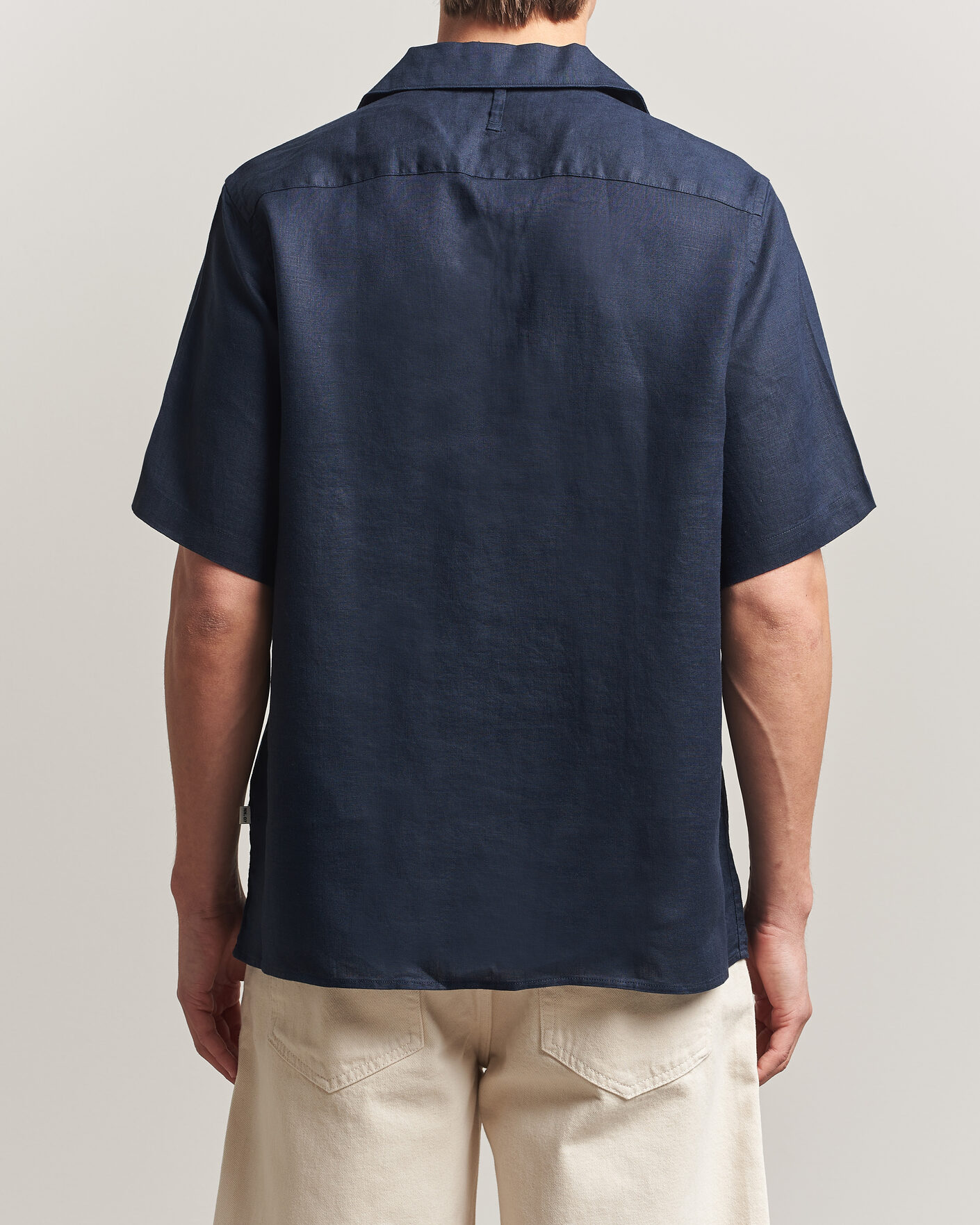 Herr | Skjortor | NN07 | Julio Linen Resort Shirt Navy Blue