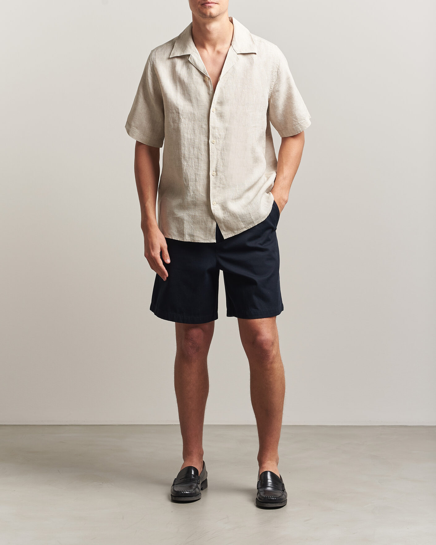 Herr | Skjortor | NN07 | Julio Linen Resort Shirt Oat