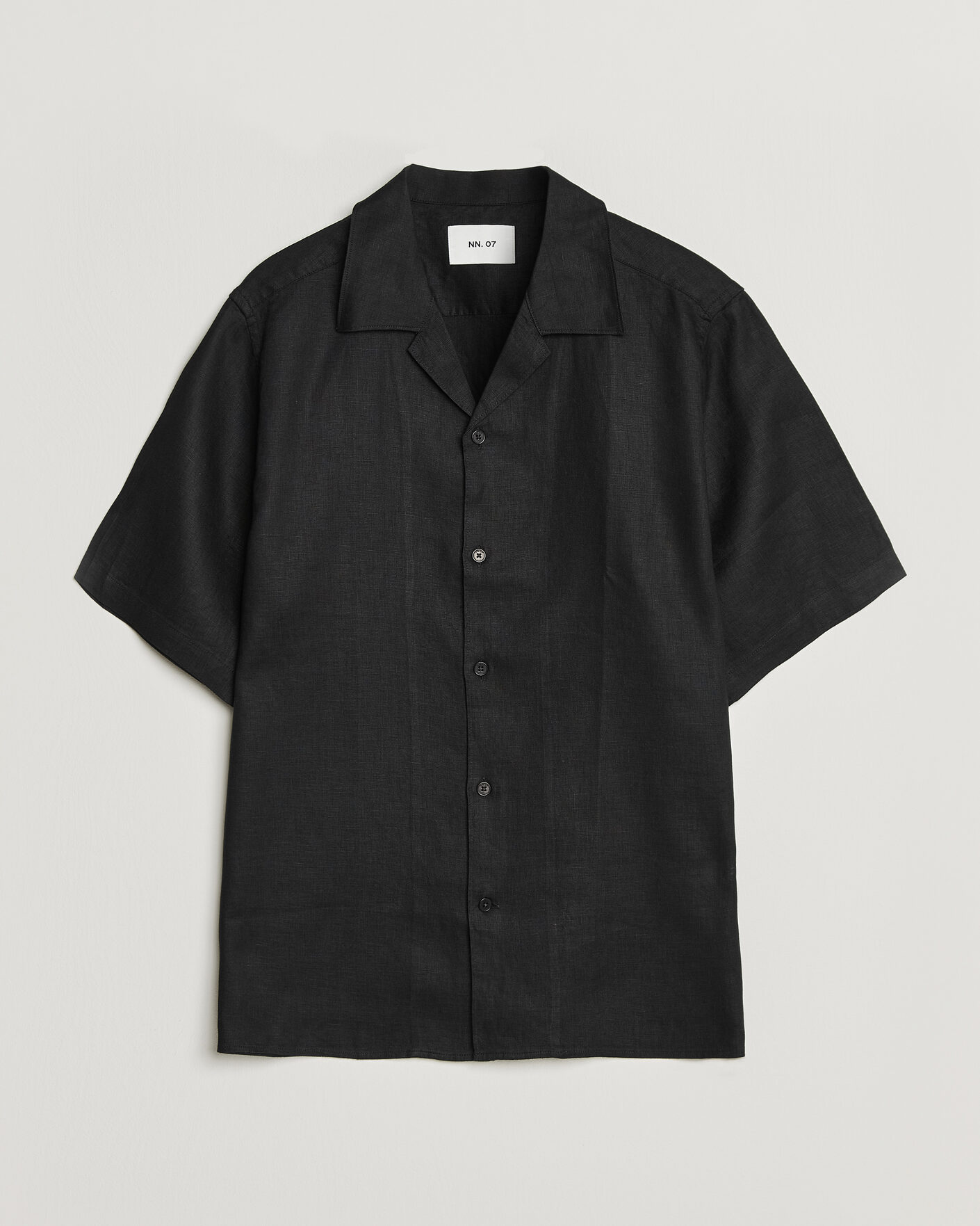 Herr | Skjortor | NN07 | Julio Linen Resort Shirt Black