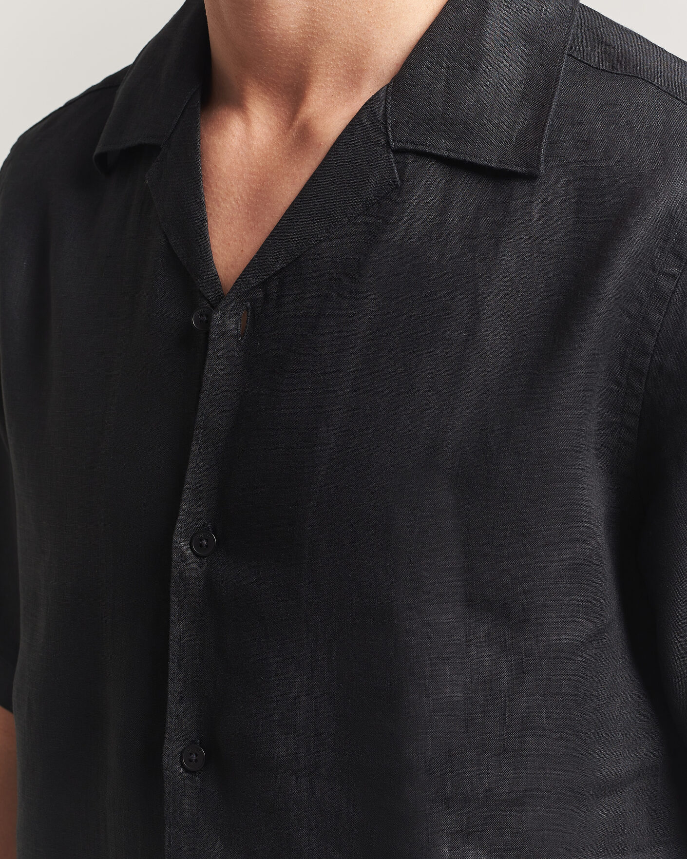 Herr | Skjortor | NN07 | Julio Linen Resort Shirt Black