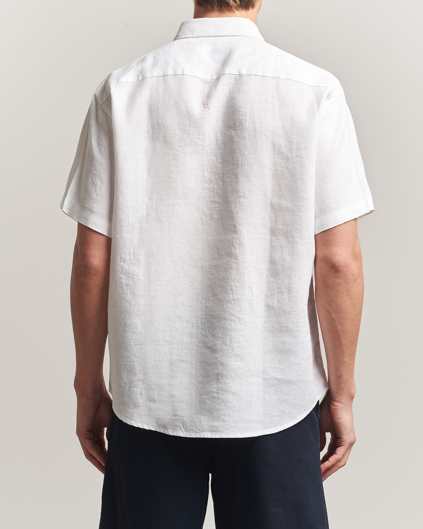 Herr | Skjortor | NN07 | Deon Linen Short Sleeve Shirt White