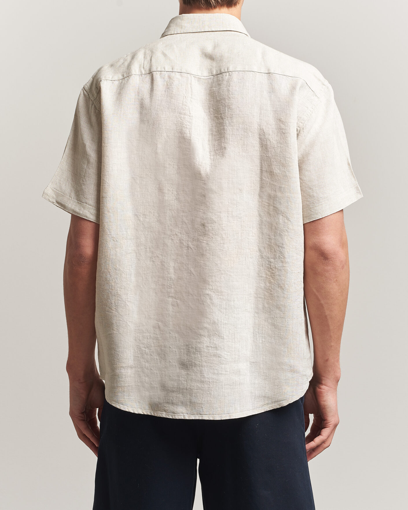 Herr | Skjortor | NN07 | Deon Linen Short Sleeve Shirt Oat