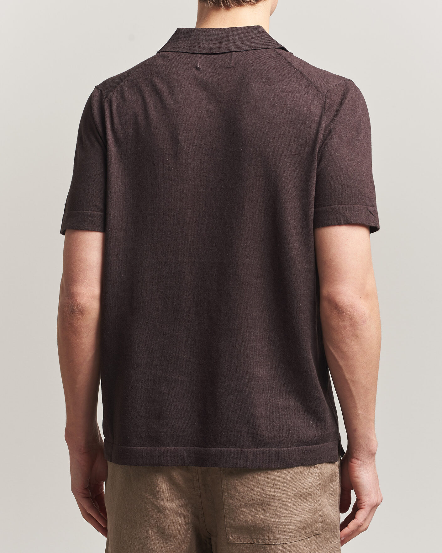 Herr | Pikéer | NN07 | Ryan Cotton/Linen Polo Dusky Port