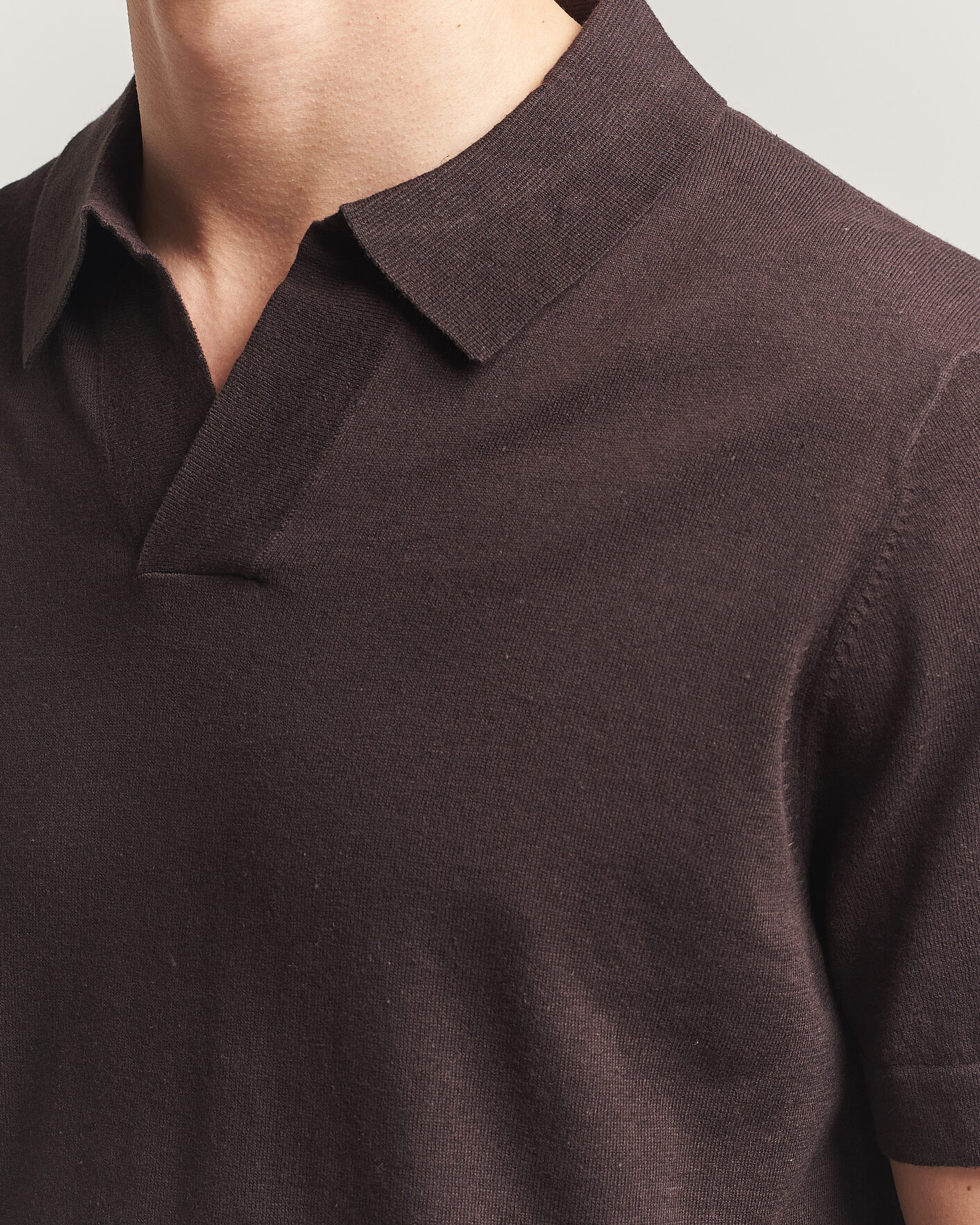 Herr | Pikéer | NN07 | Ryan Cotton/Linen Polo Dusky Port