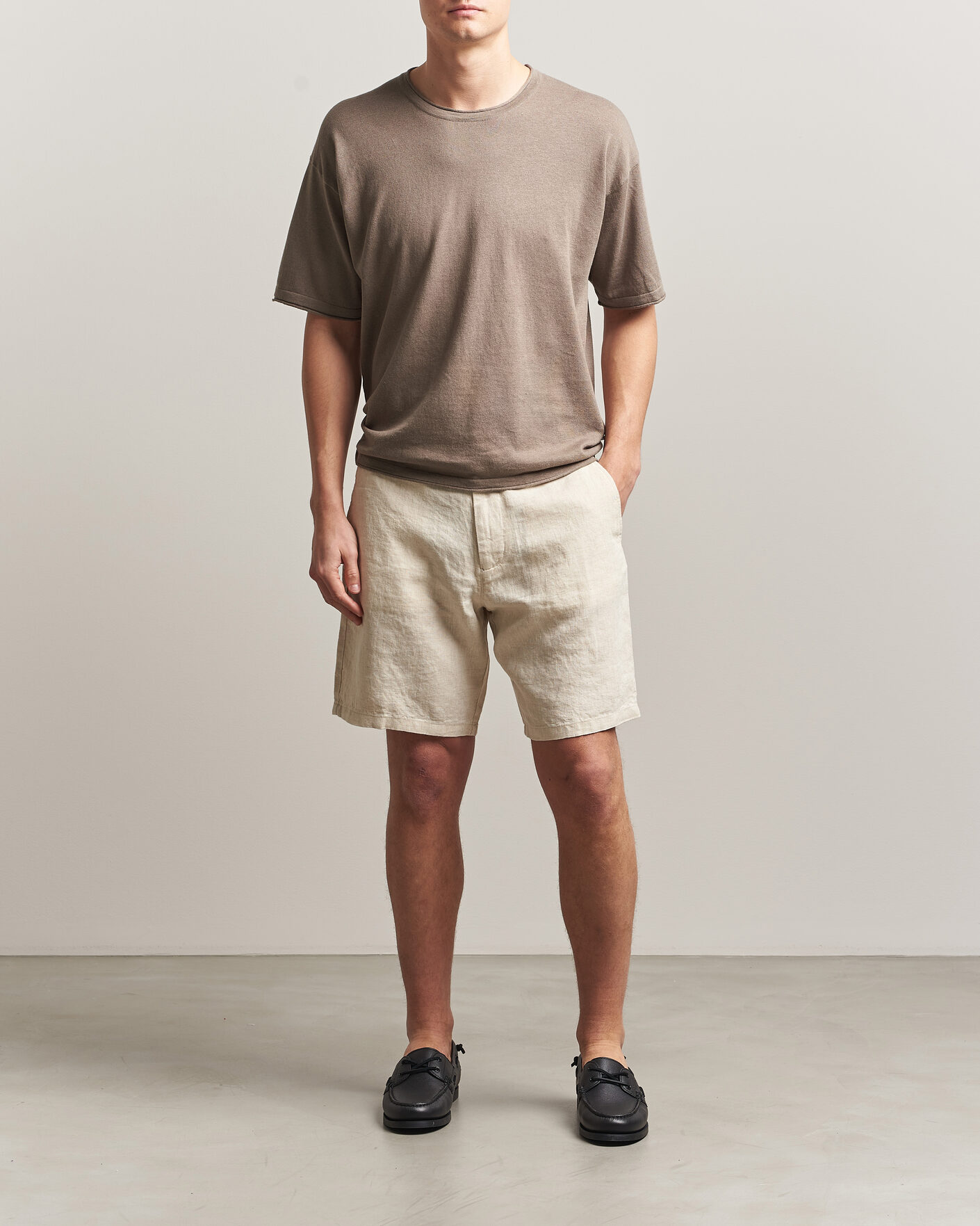 Herr | T-Shirts | NN07 | Ryan Cotton/Linen T-Shirt Clay Mirage