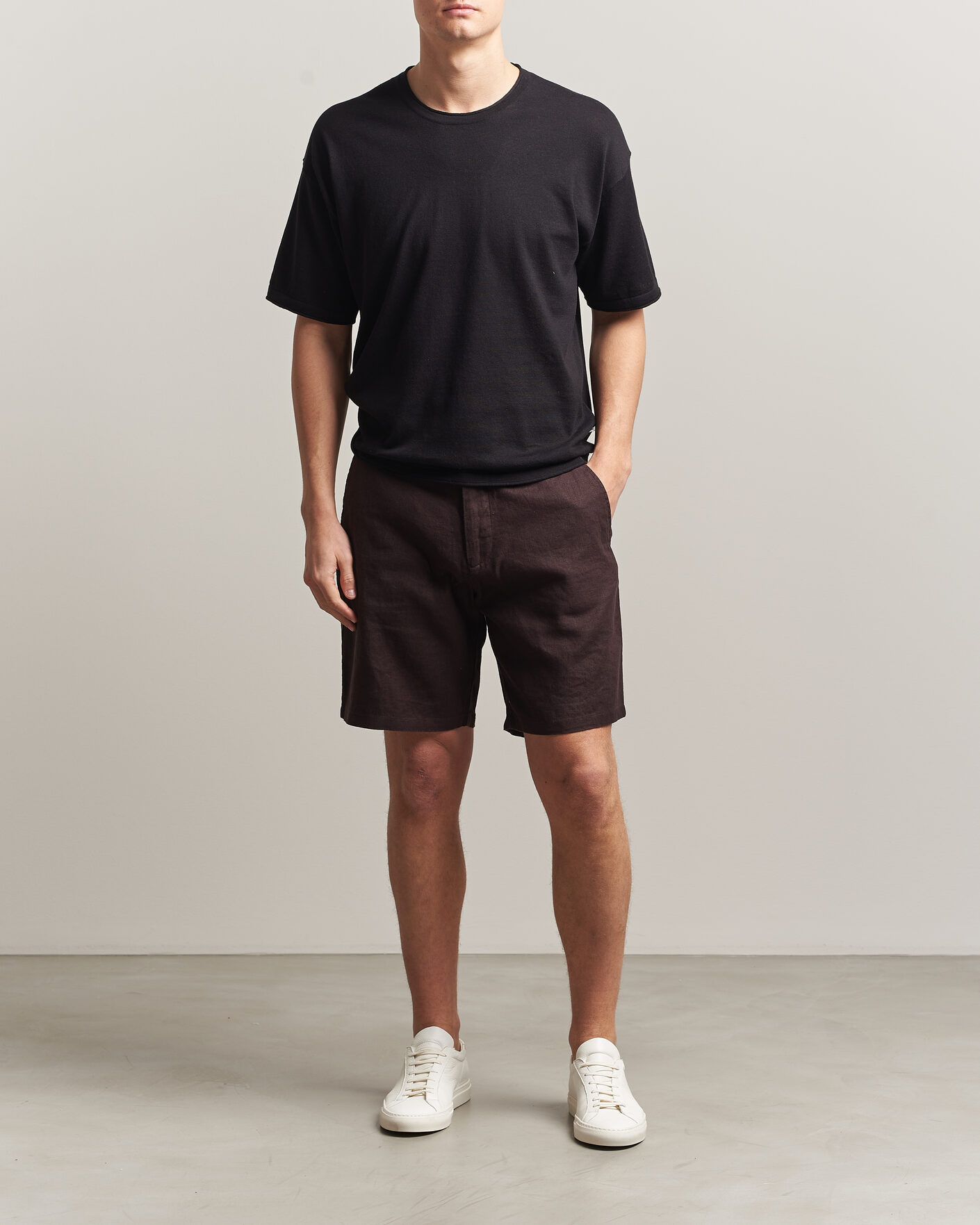 Herr | T-Shirts | NN07 | Ryan Cotton/Linen T-Shirt Black