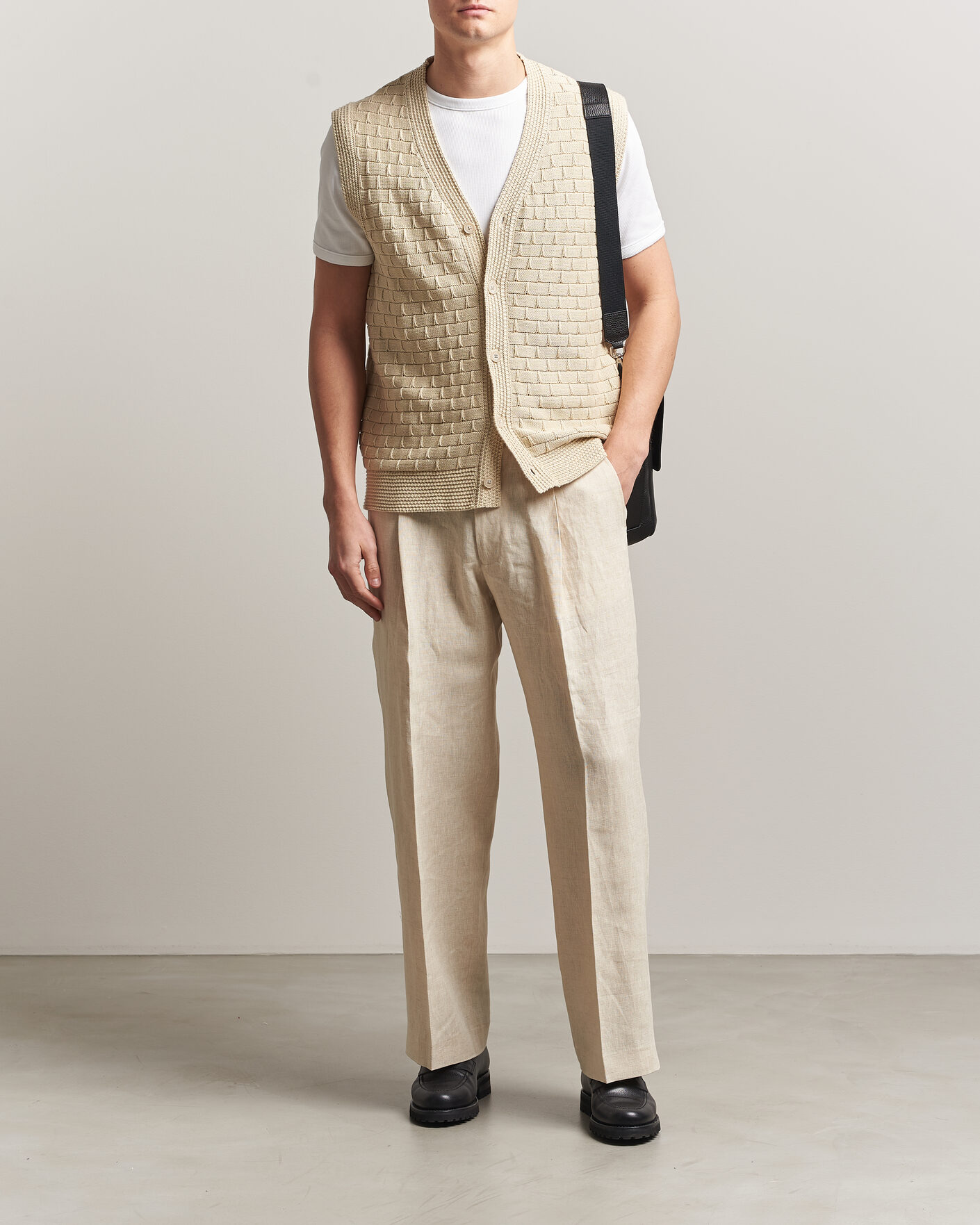Herr | Byxor | NN07 | Kay Relaxed Fit Linen Trousers Oat