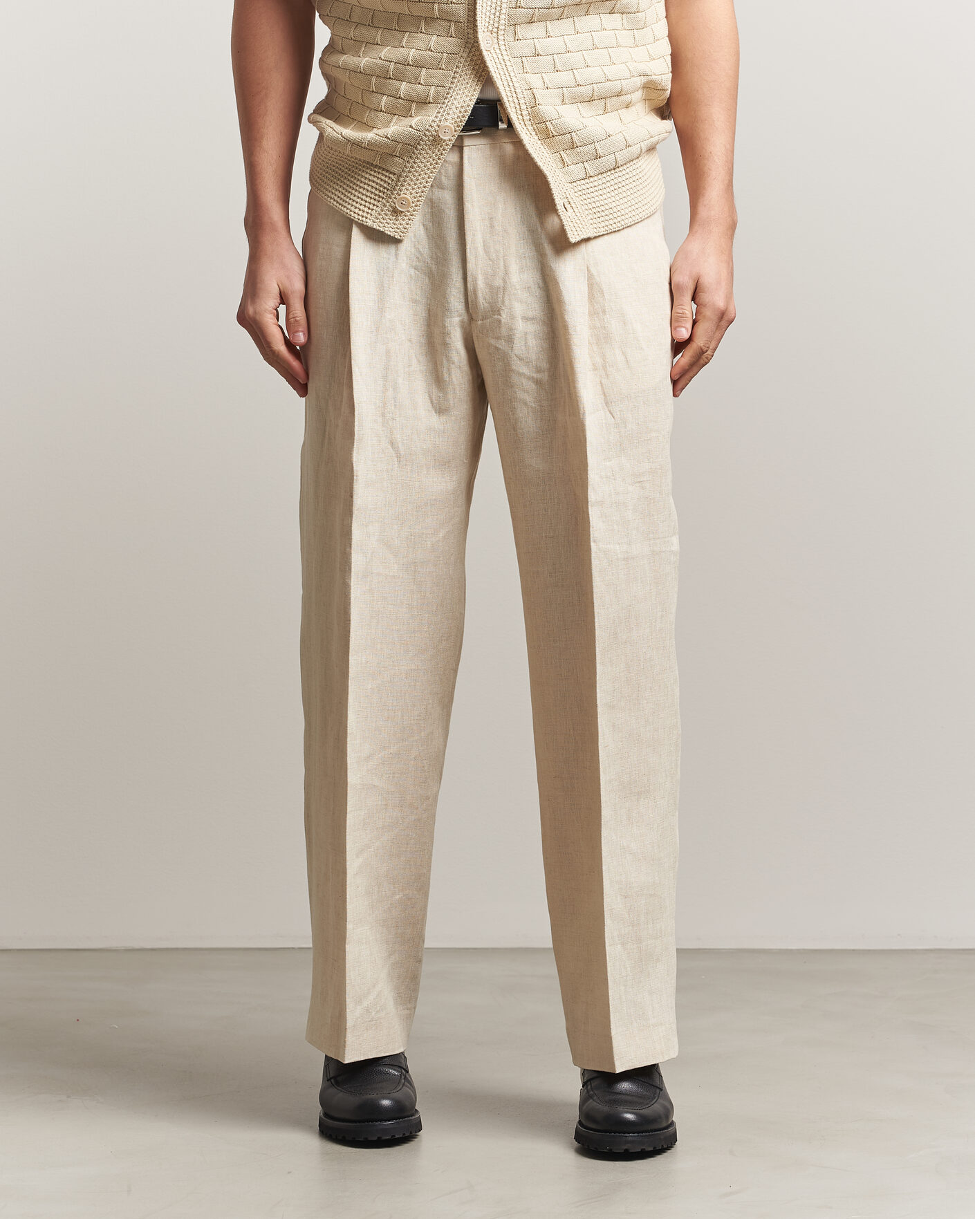 Herr | Byxor | NN07 | Kay Relaxed Fit Linen Trousers Oat
