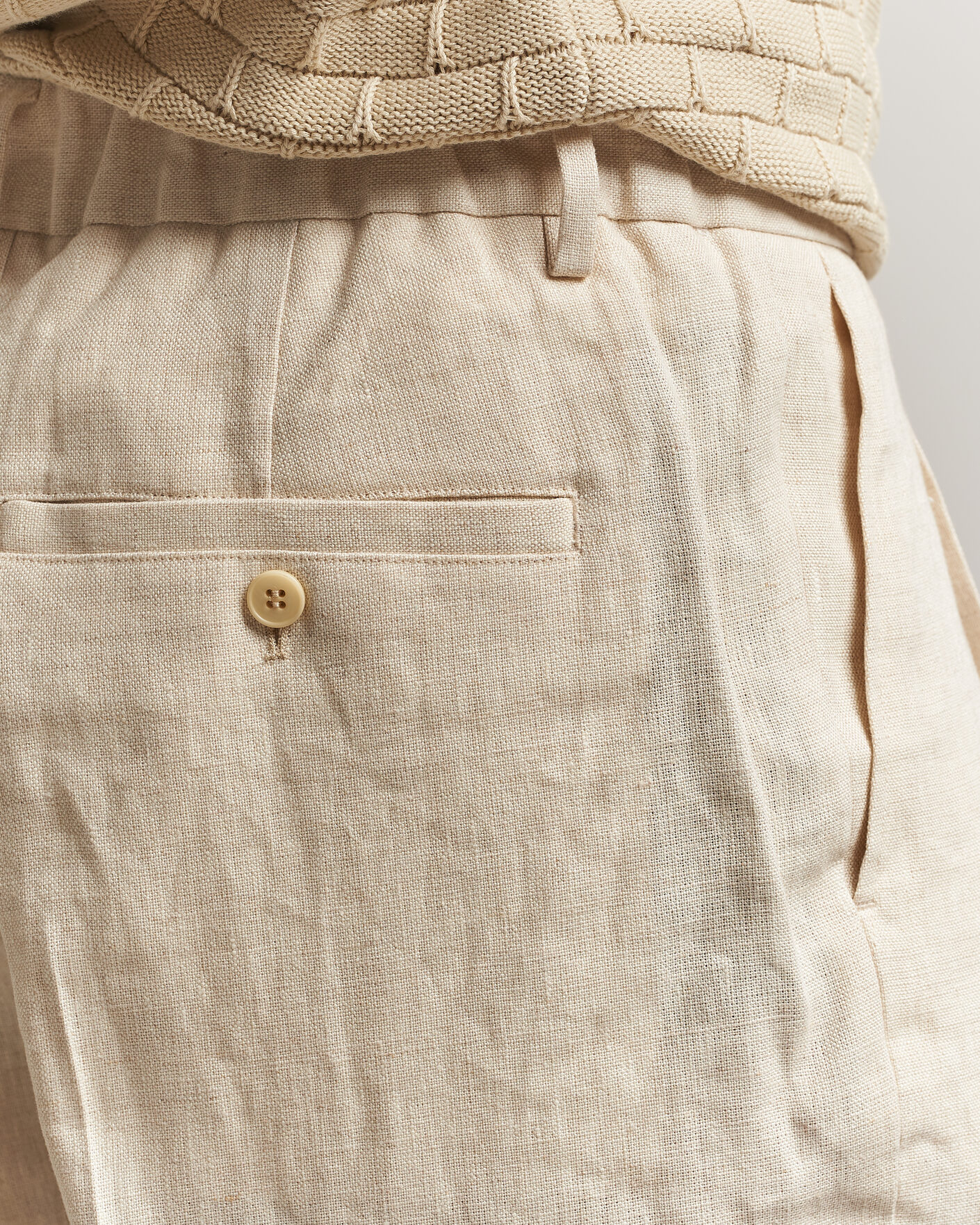 Herr | Byxor | NN07 | Kay Relaxed Fit Linen Trousers Oat