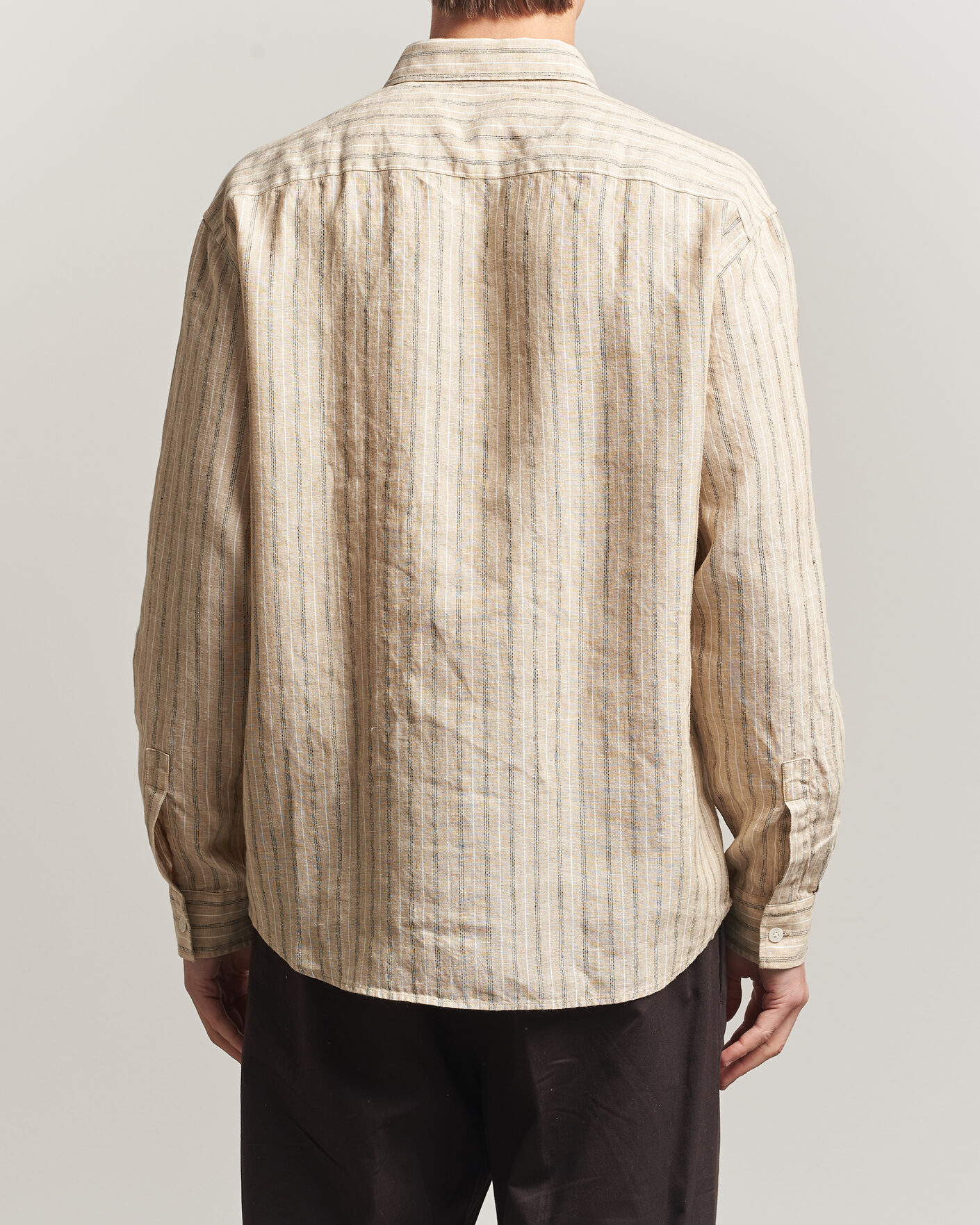 Herr | Skjortor | NN07 | Deon Linen Shirt Black Stripe
