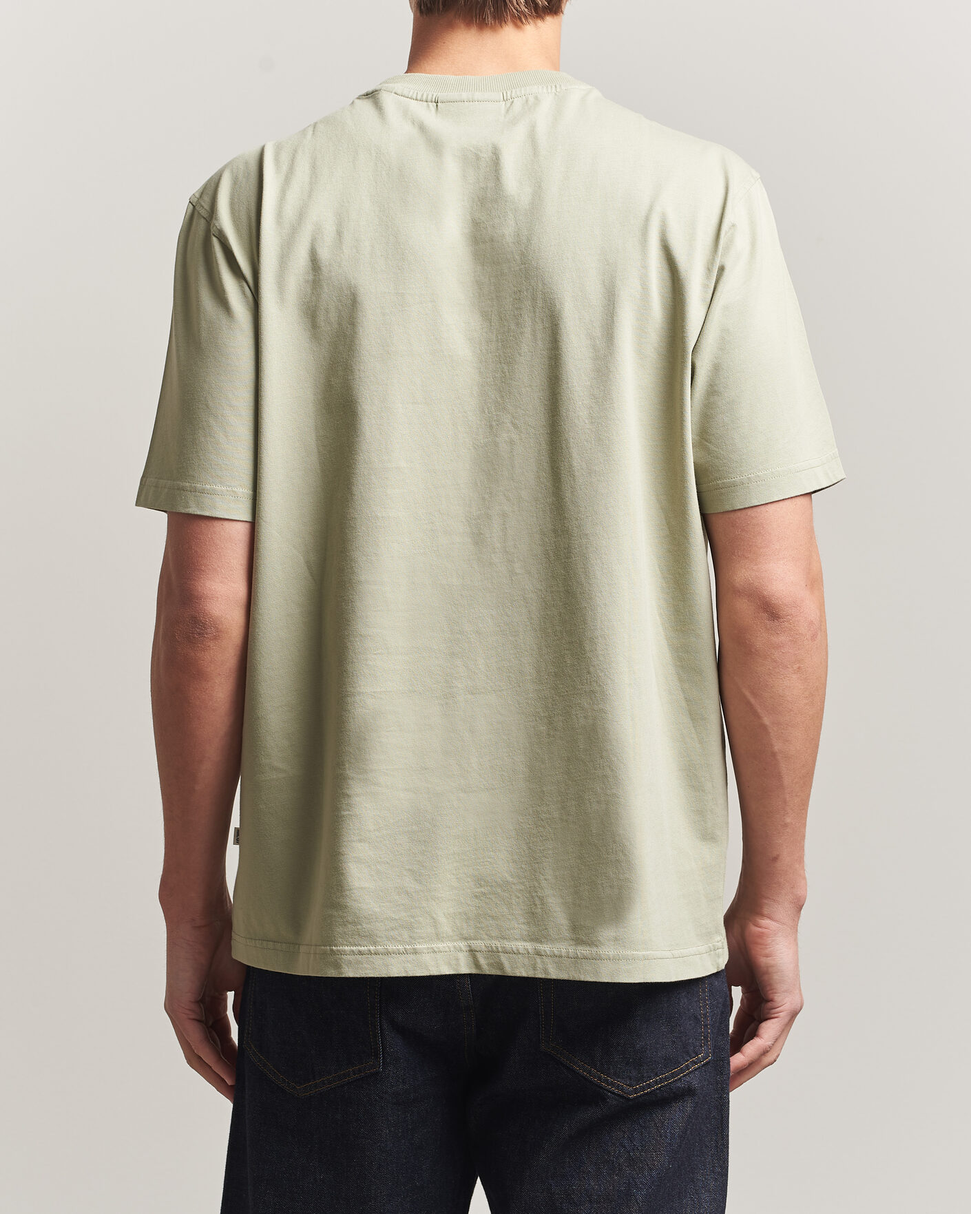 Herr | T-Shirts | NN07 | Adam Crew Neck T-Shirt Sage Green