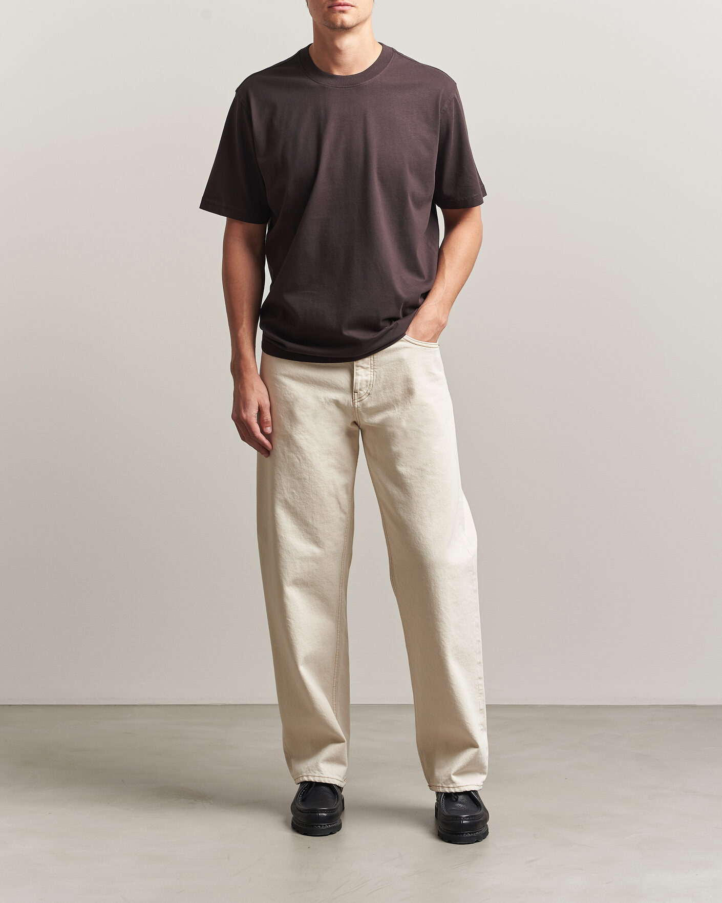 Herr | T-Shirts | NN07 | Adam Crew Neck T-Shirt Dusky Port