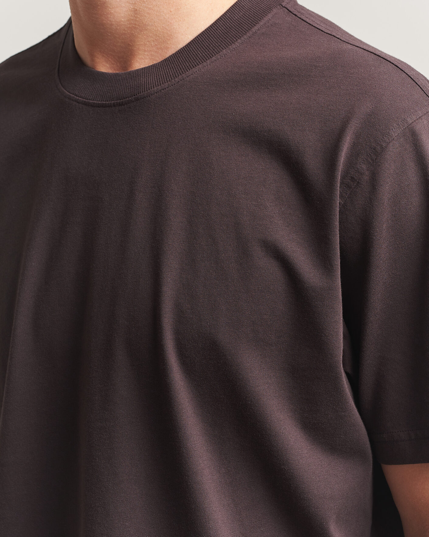 Herr | T-Shirts | NN07 | Adam Crew Neck T-Shirt Dusky Port