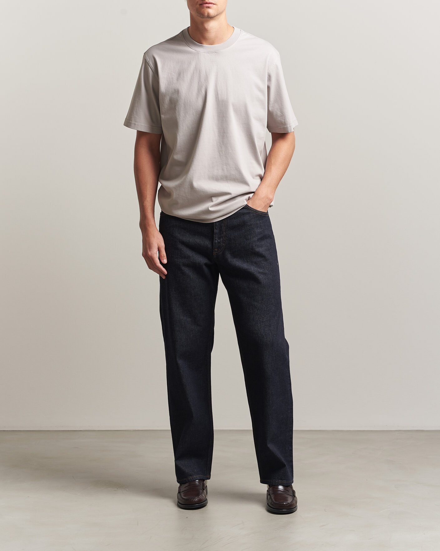 Herr | T-Shirts | NN07 | Adam Crew Neck T-Shirt Moon Dust