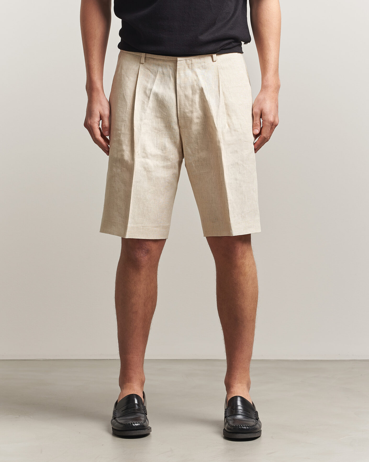 Herr | Shorts | NN07 | Kay Relaxed Fit Linen Drawstring Shorts Oat