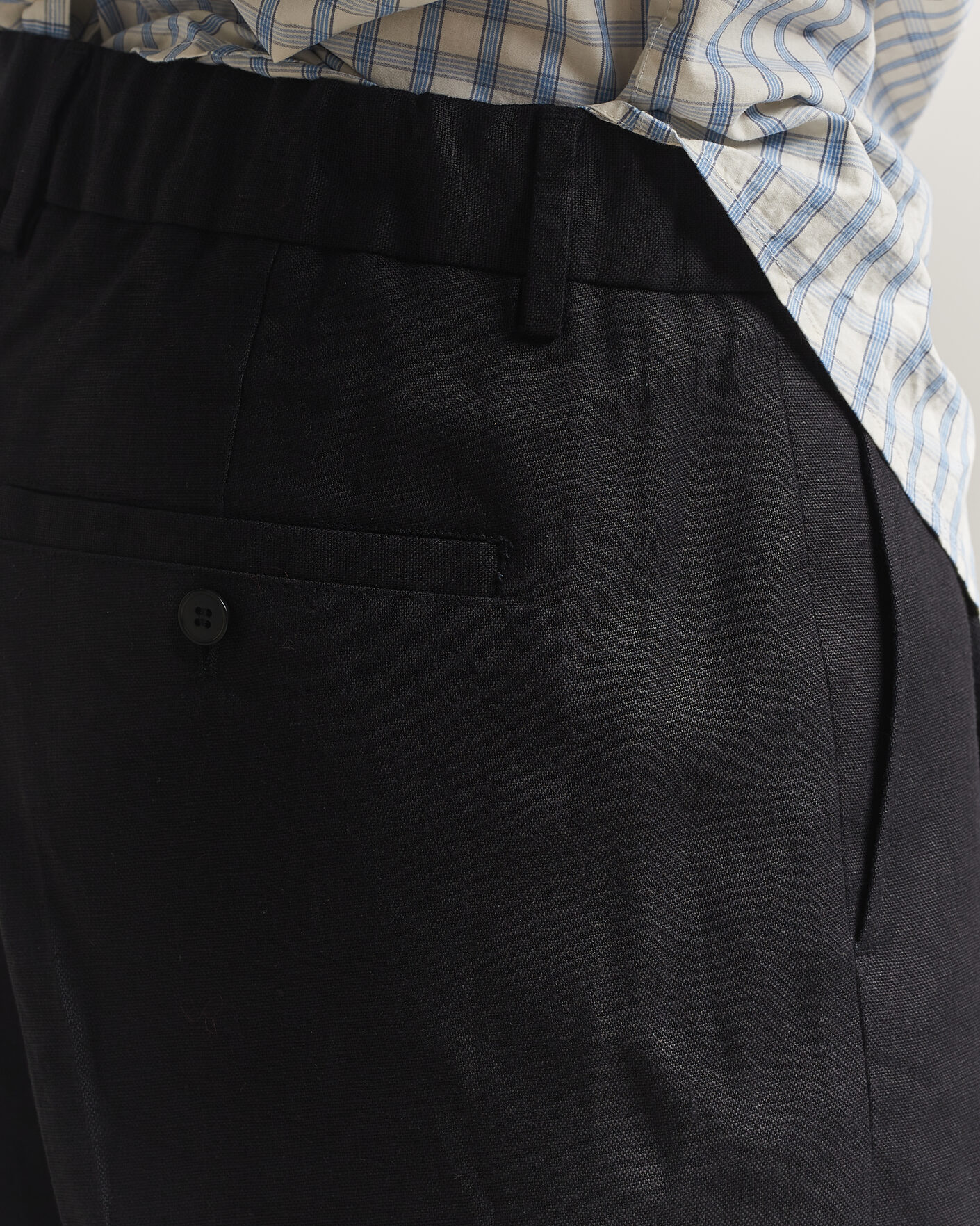 Herr | Shorts | NN07 | Kay Relaxed Fit Linen Drawstring Shorts Black