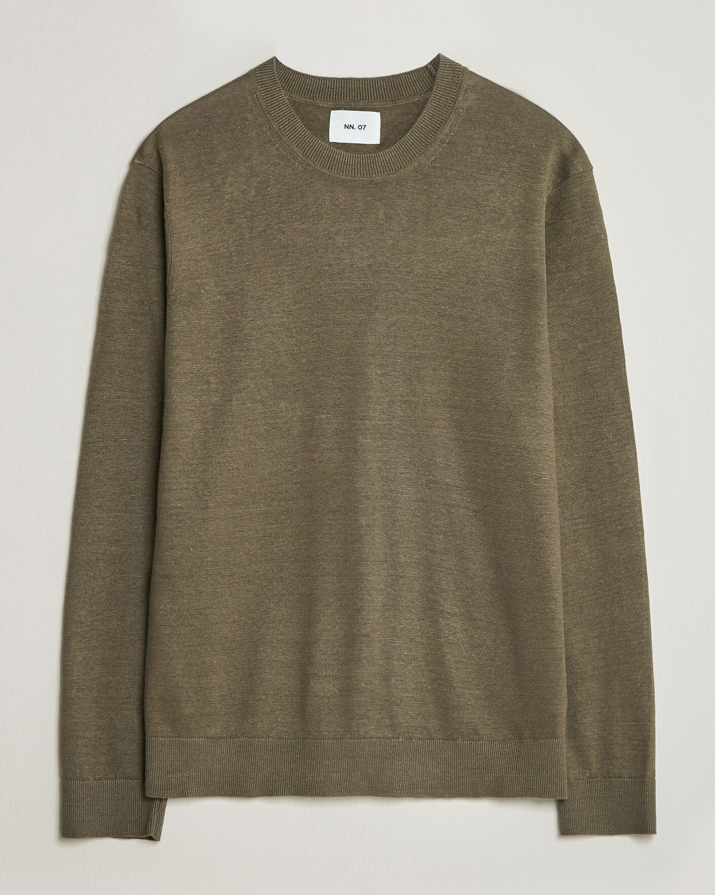 Herr | Tröjor | NN07 | Ted Linen Knitted Sweater Capers Green